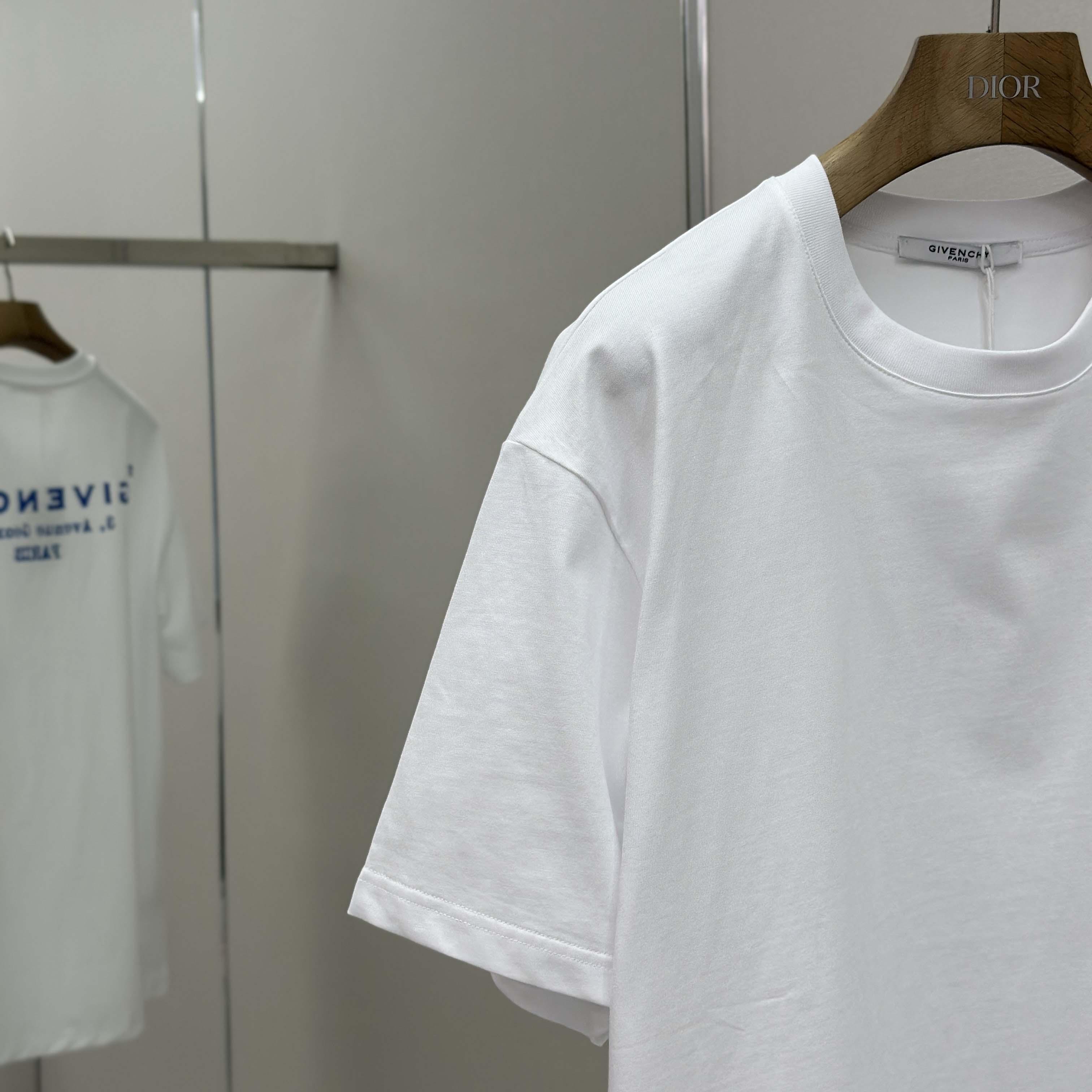 Givenchy T-shirt In Cotton With GIVENCHY Stamp Print - FashionPlug