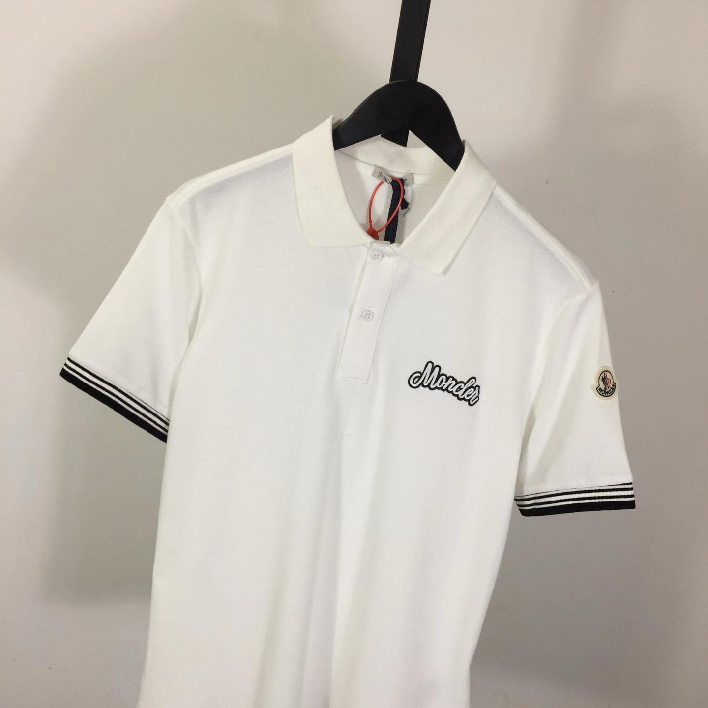 Moncler Logo Cotton Polo Shirt - FashionPlug