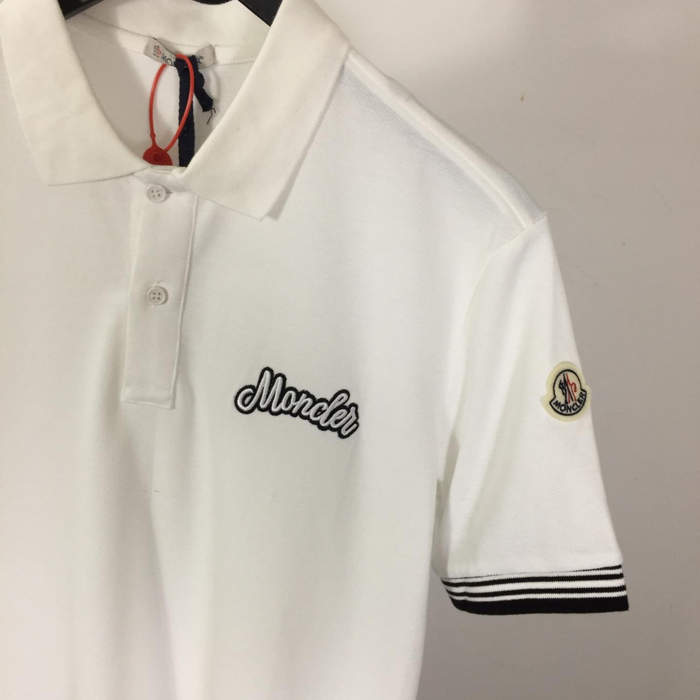 Moncler Logo Cotton Polo Shirt - FashionPlug