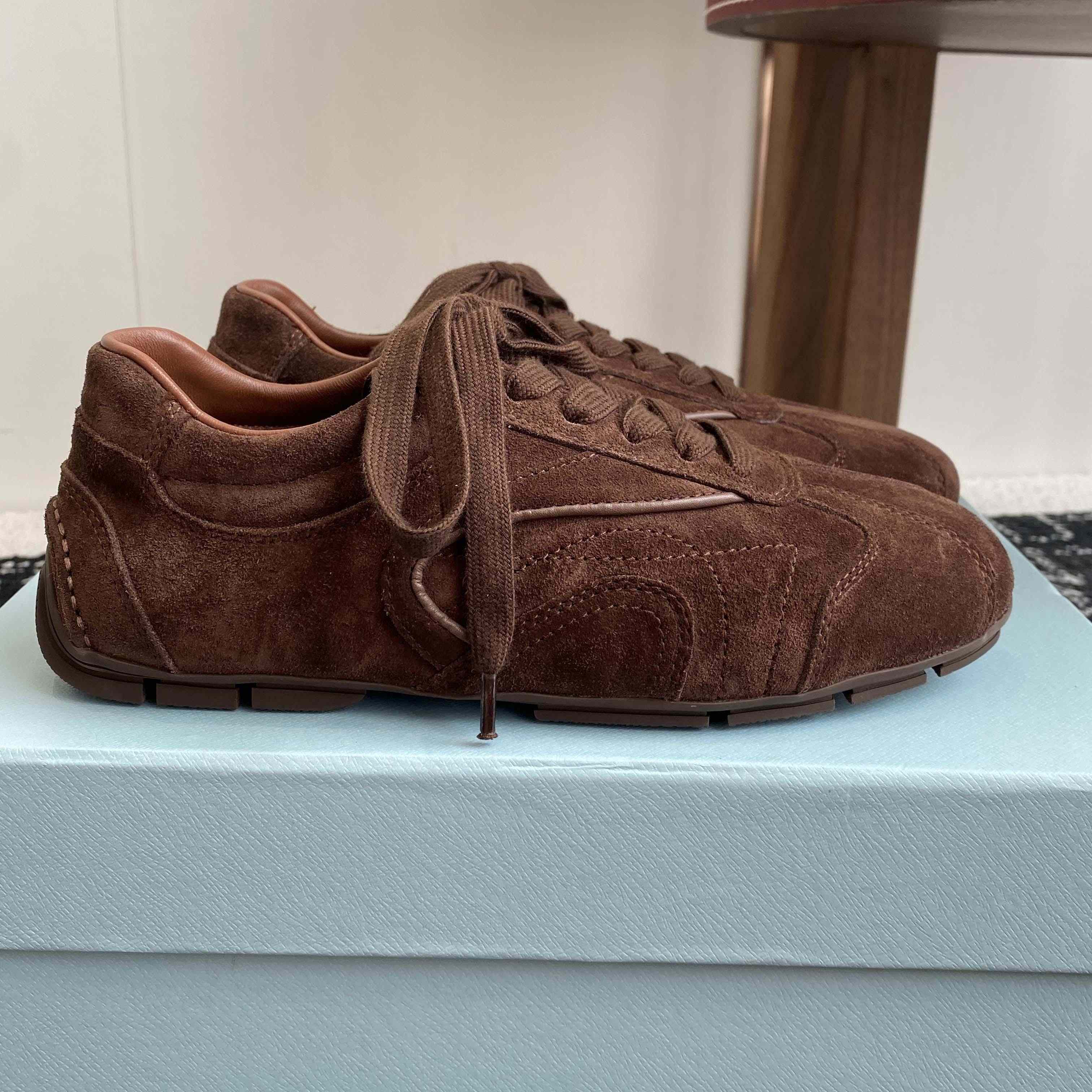 Prada Montecarlo Re-Edition 2005 Suede Sneakers - FashionPlug