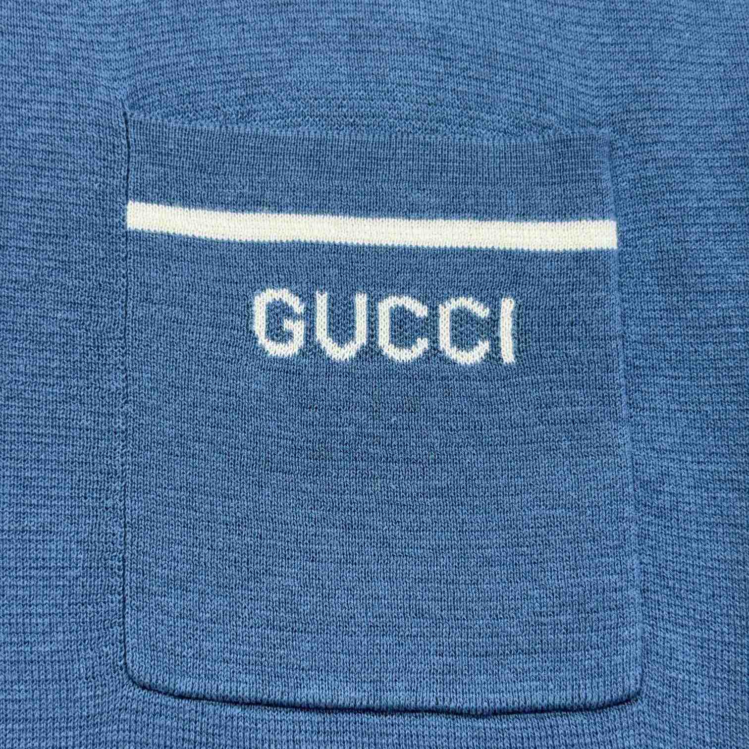 Gucci Gg Silk And Cotton Jacquard Polo Shirt - FashionPlug