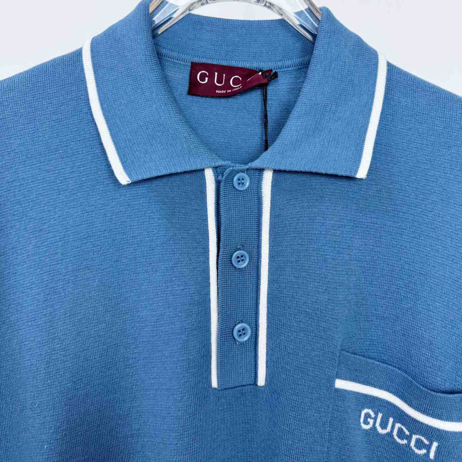 Gucci Gg Silk And Cotton Jacquard Polo Shirt - FashionPlug