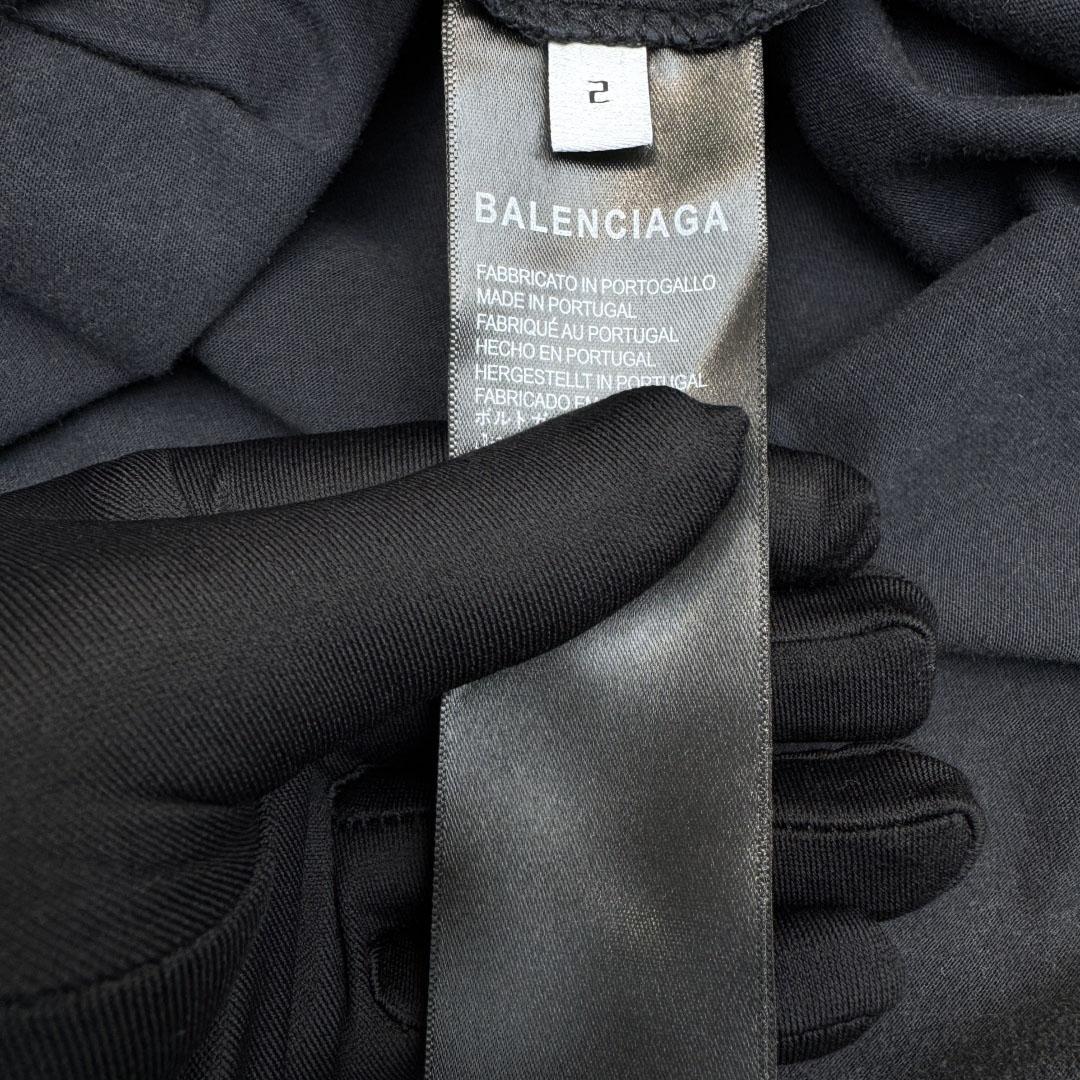 Balenciaga Automobili Lamborghini Oversized T-Shirt In Faded Black Dry Jersey - FashionPlug