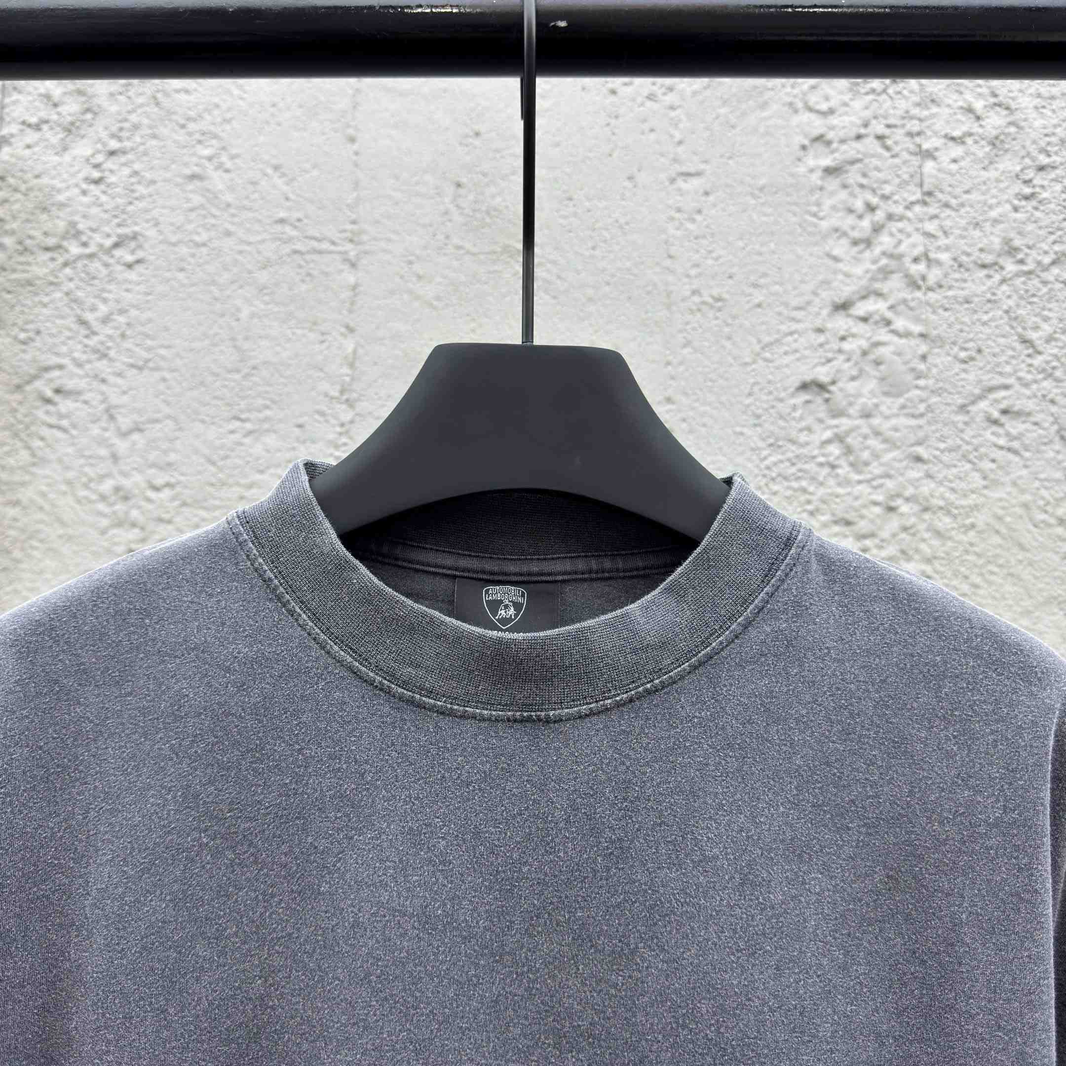 Balenciaga Automobili Lamborghini Oversized T-Shirt In Faded Black Dry Jersey - FashionPlug