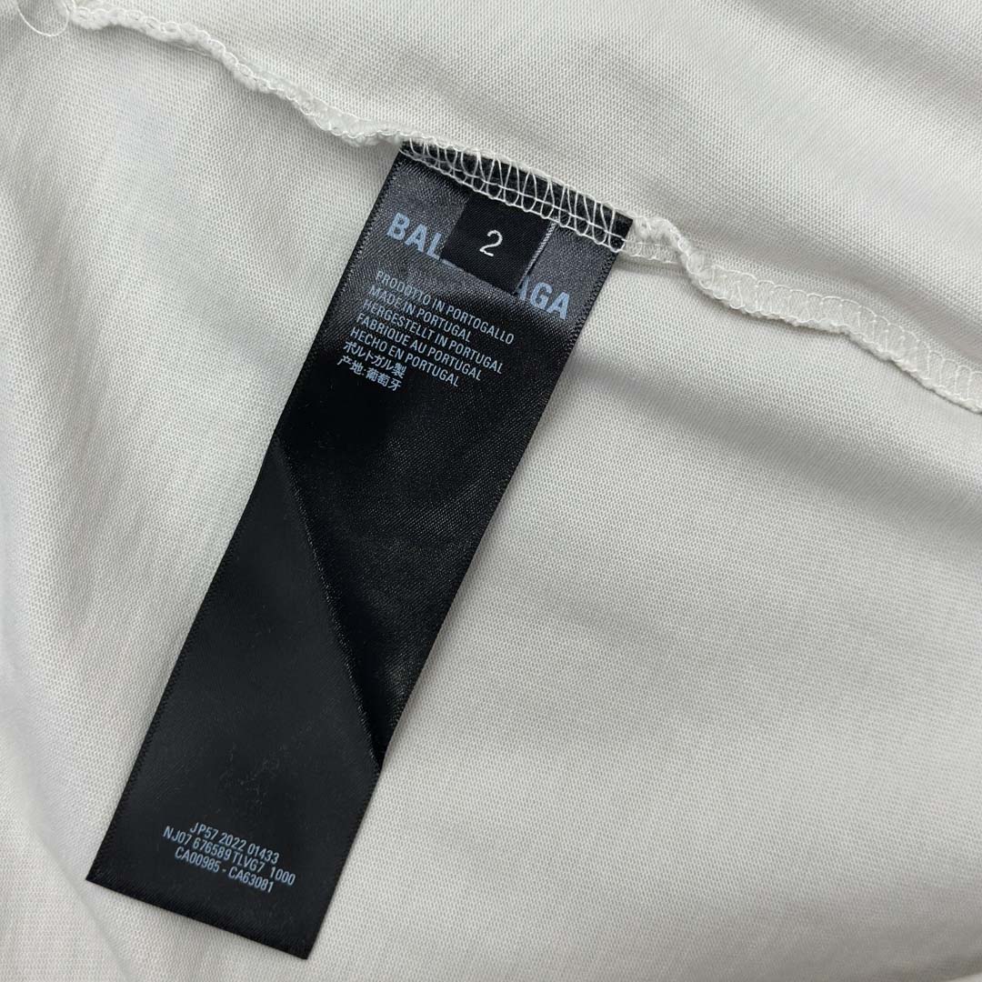 Balenciaga Painted T-Shirt Medium Fit - FashionPlug