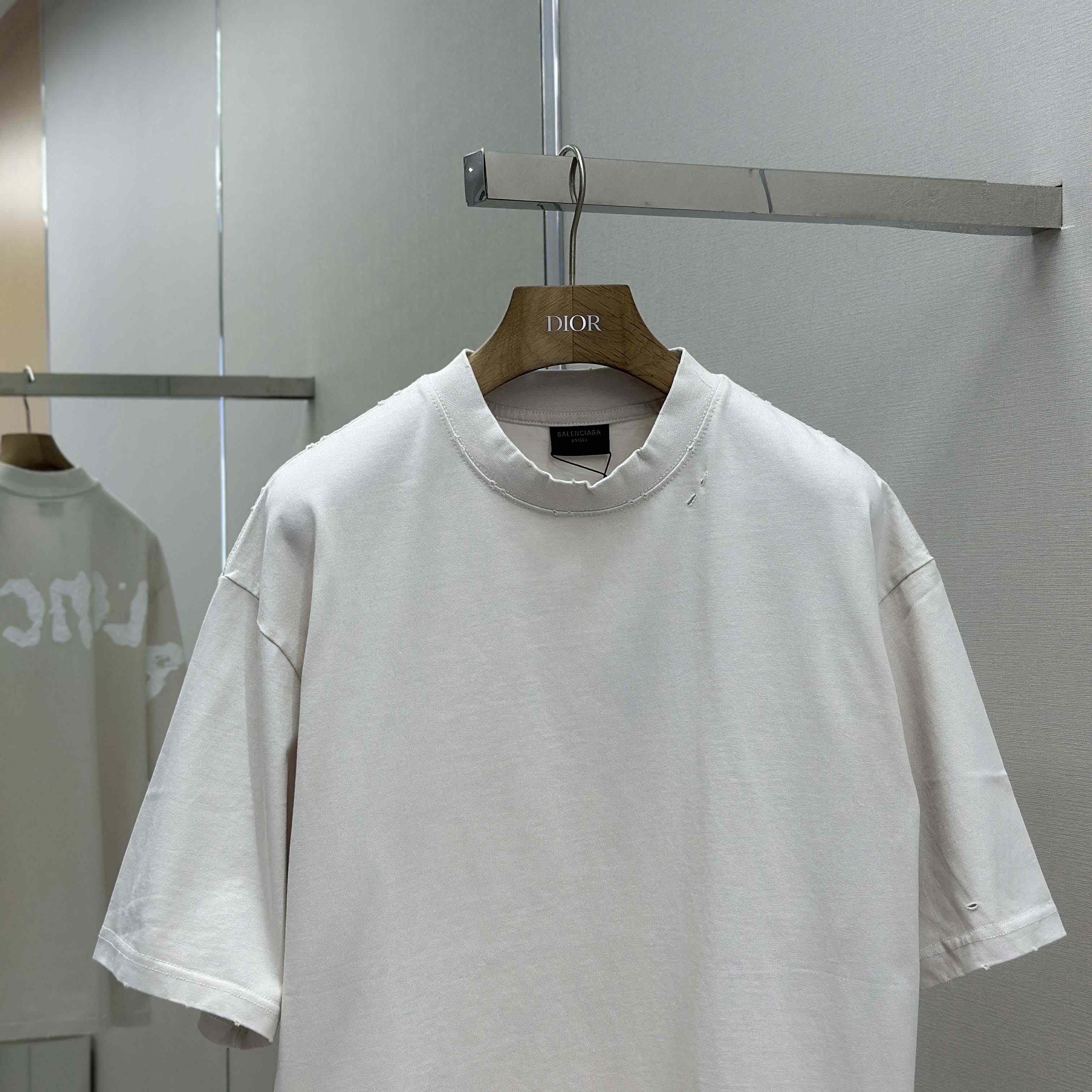 Balenciaga Painted T-Shirt Medium Fit - FashionPlug