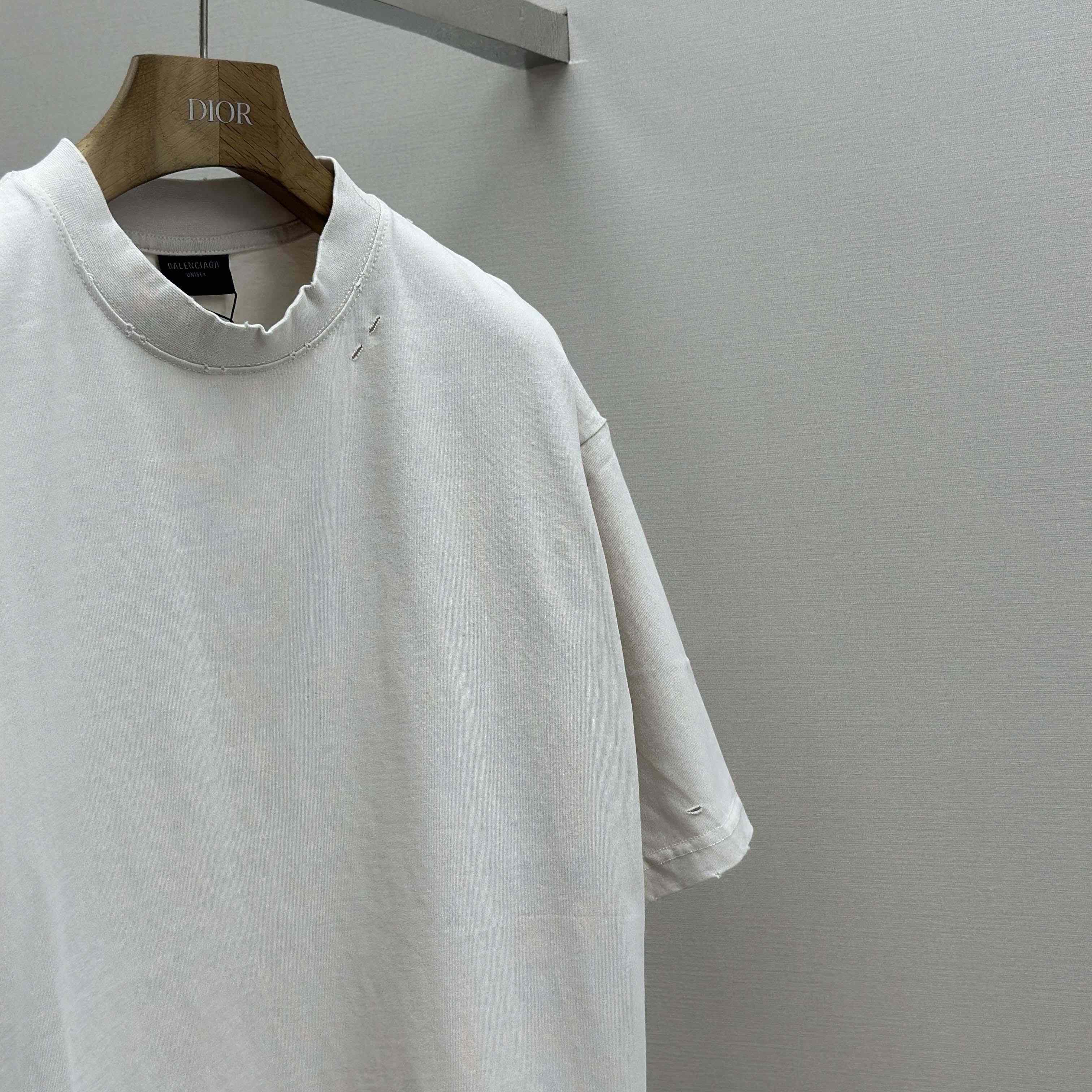 Balenciaga Painted T-Shirt Medium Fit - FashionPlug