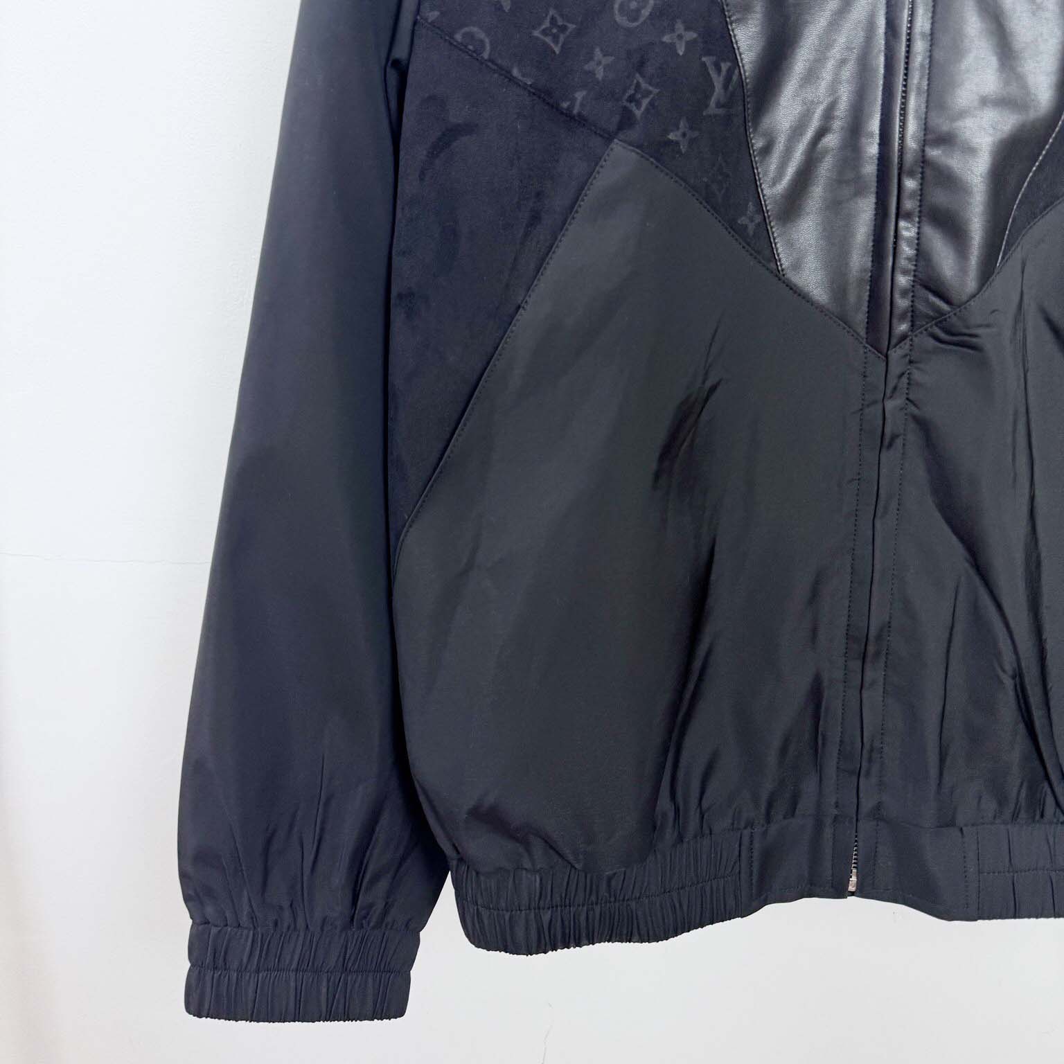 Louis Vuitton Leather Mix Track Top   1AHVM1 - FashionPlug