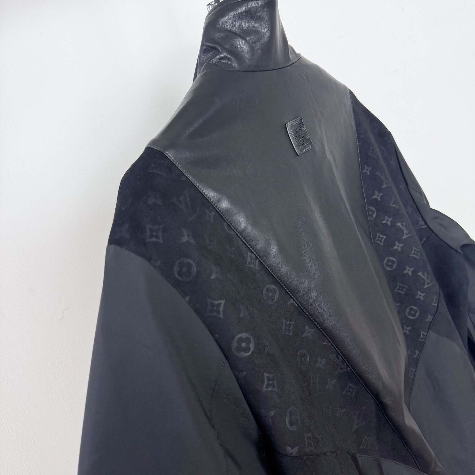 Louis Vuitton Leather Mix Track Top   1AHVM1 - FashionPlug