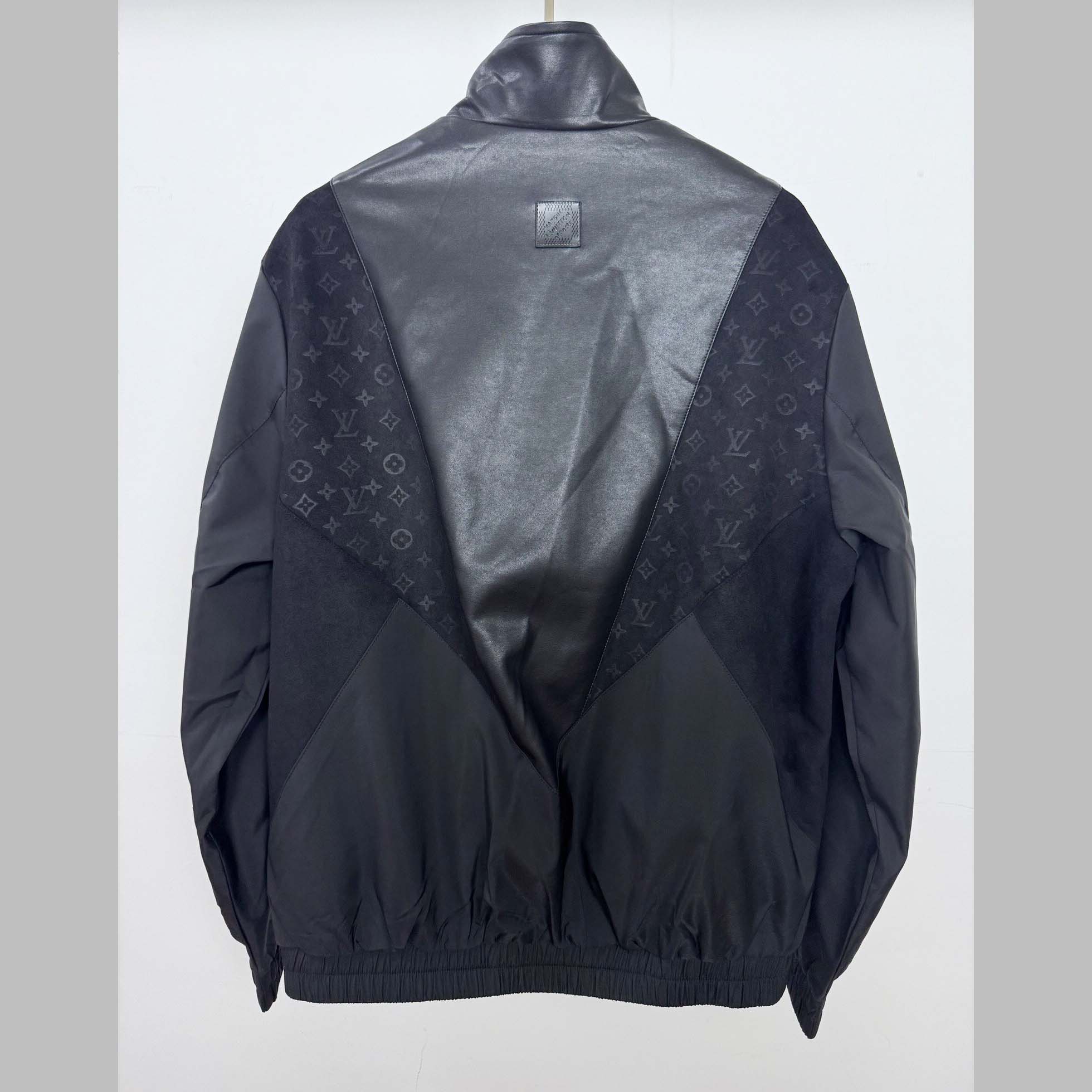 Louis Vuitton Leather Mix Track Top   1AHVM1 - FashionPlug