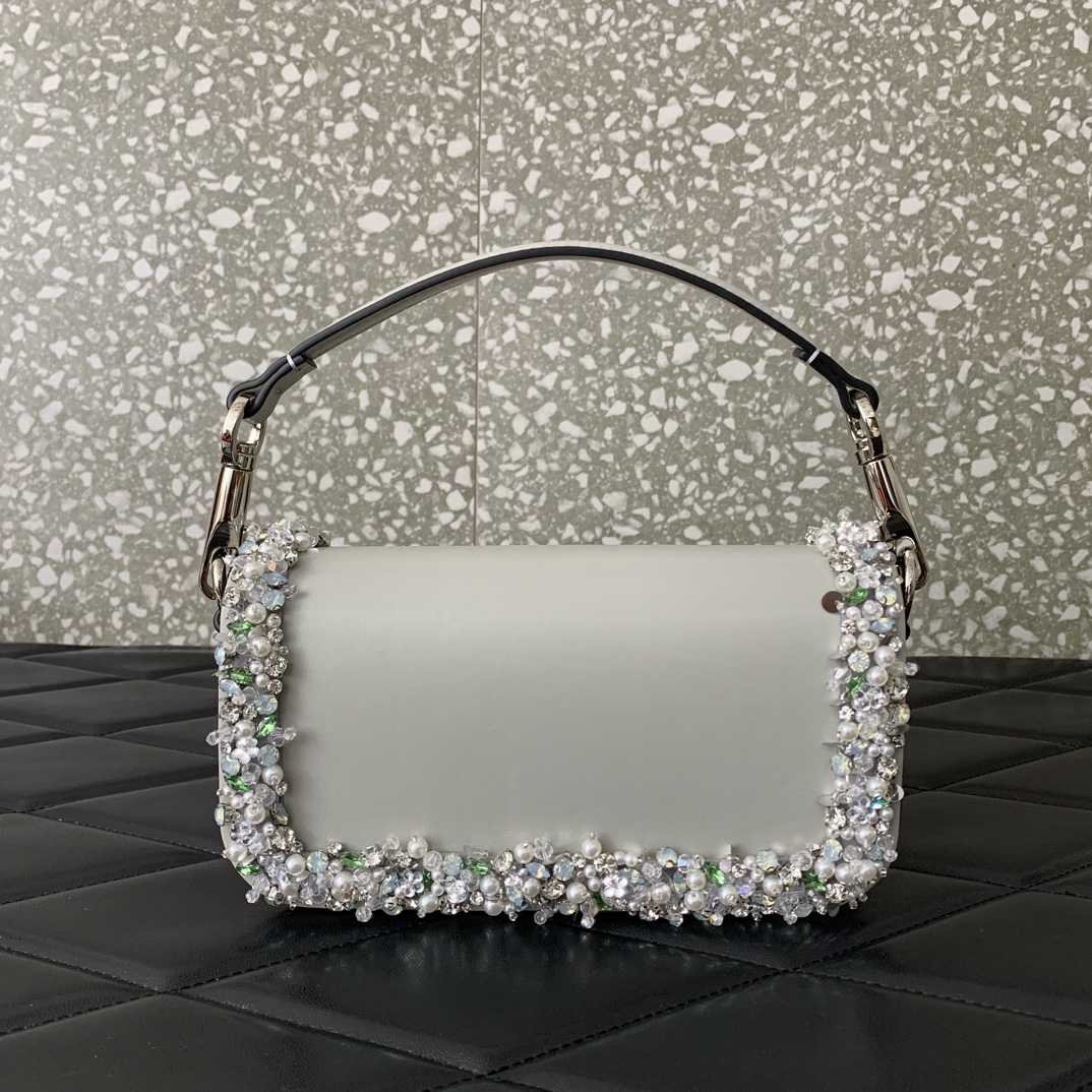 Valenti Garavani Locò Small Embroidered  Shoulder Bag - FashionPlug