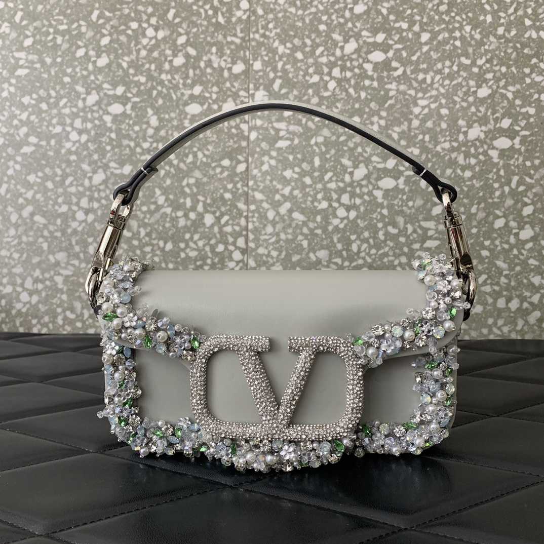 Valenti Garavani Locò Small Embroidered  Shoulder Bag - FashionPlug