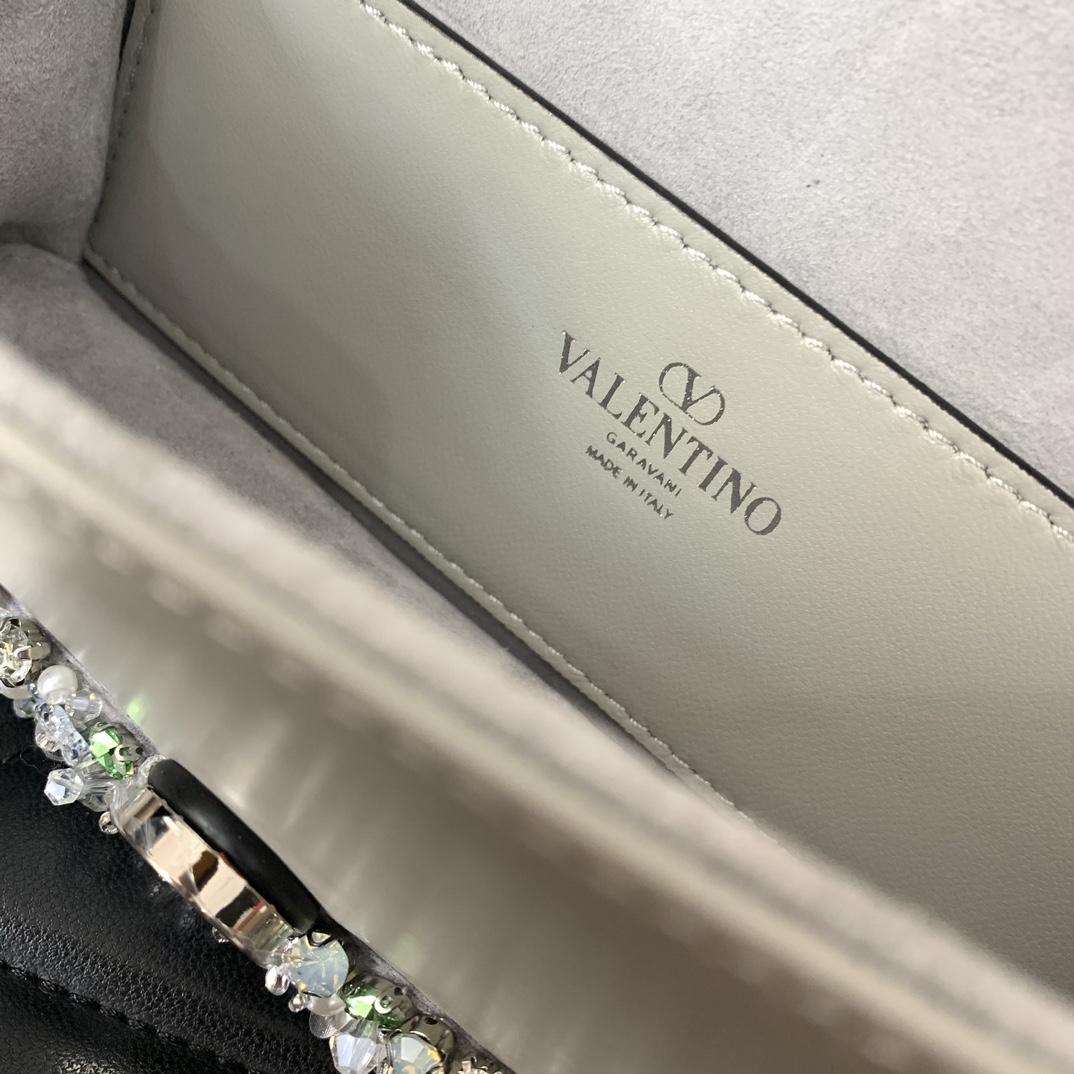 Valenti Garavani Locò Small Embroidered  Shoulder Bag - FashionPlug