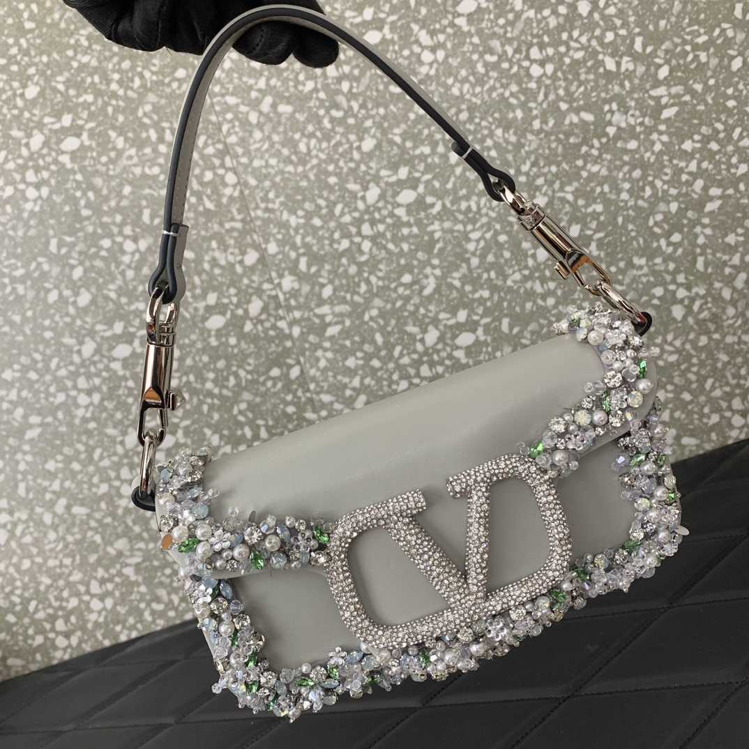 Valenti Garavani Locò Small Embroidered  Shoulder Bag - FashionPlug