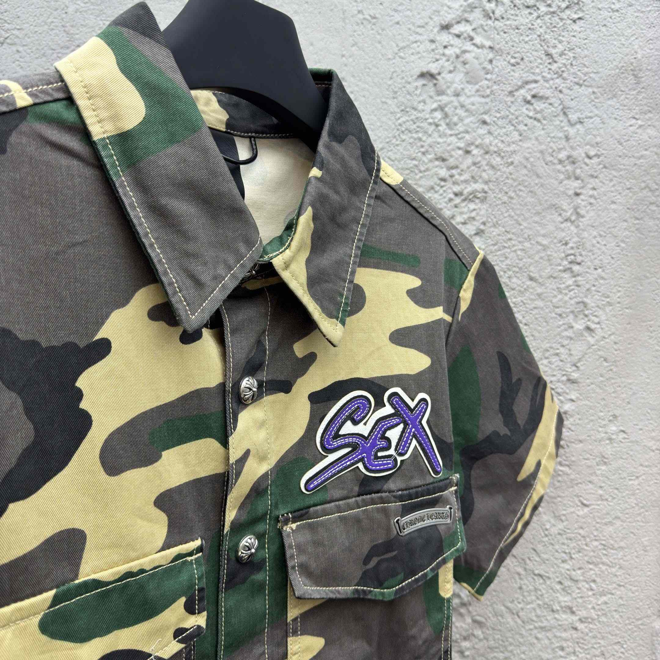 Chrome Hearts Sex Records Button Up Shirt - FashionPlug