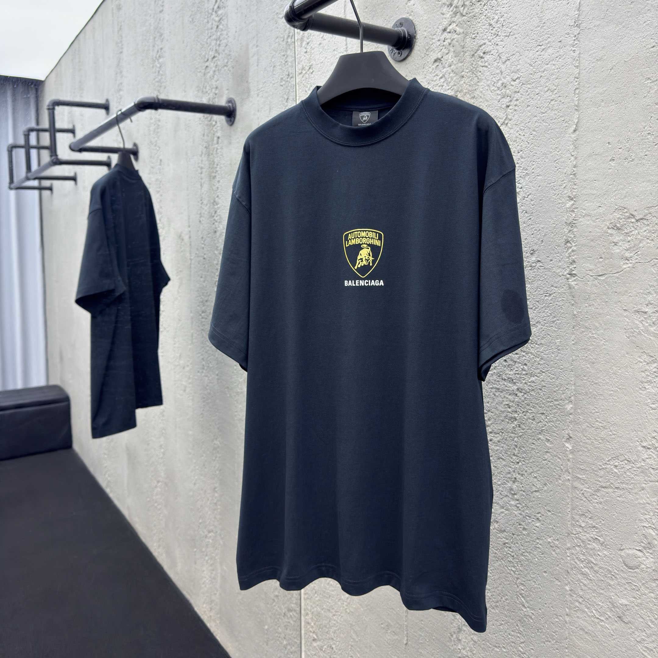 Balenciaga I Automobili Lamborghini Oversized T-Shirt inFaded Black  - FashionPlug