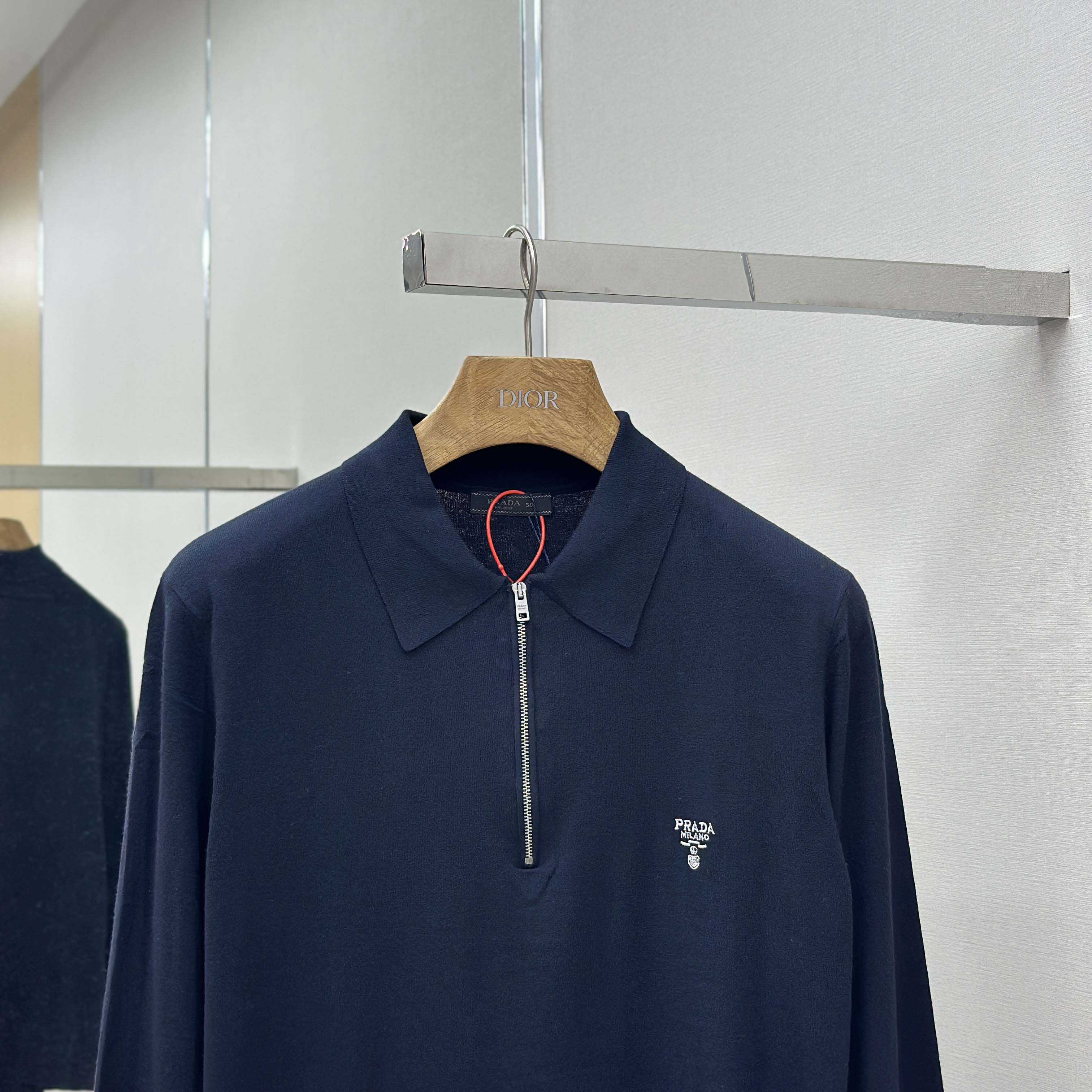Prada Superfine Wool Polo Shirt - FashionPlug
