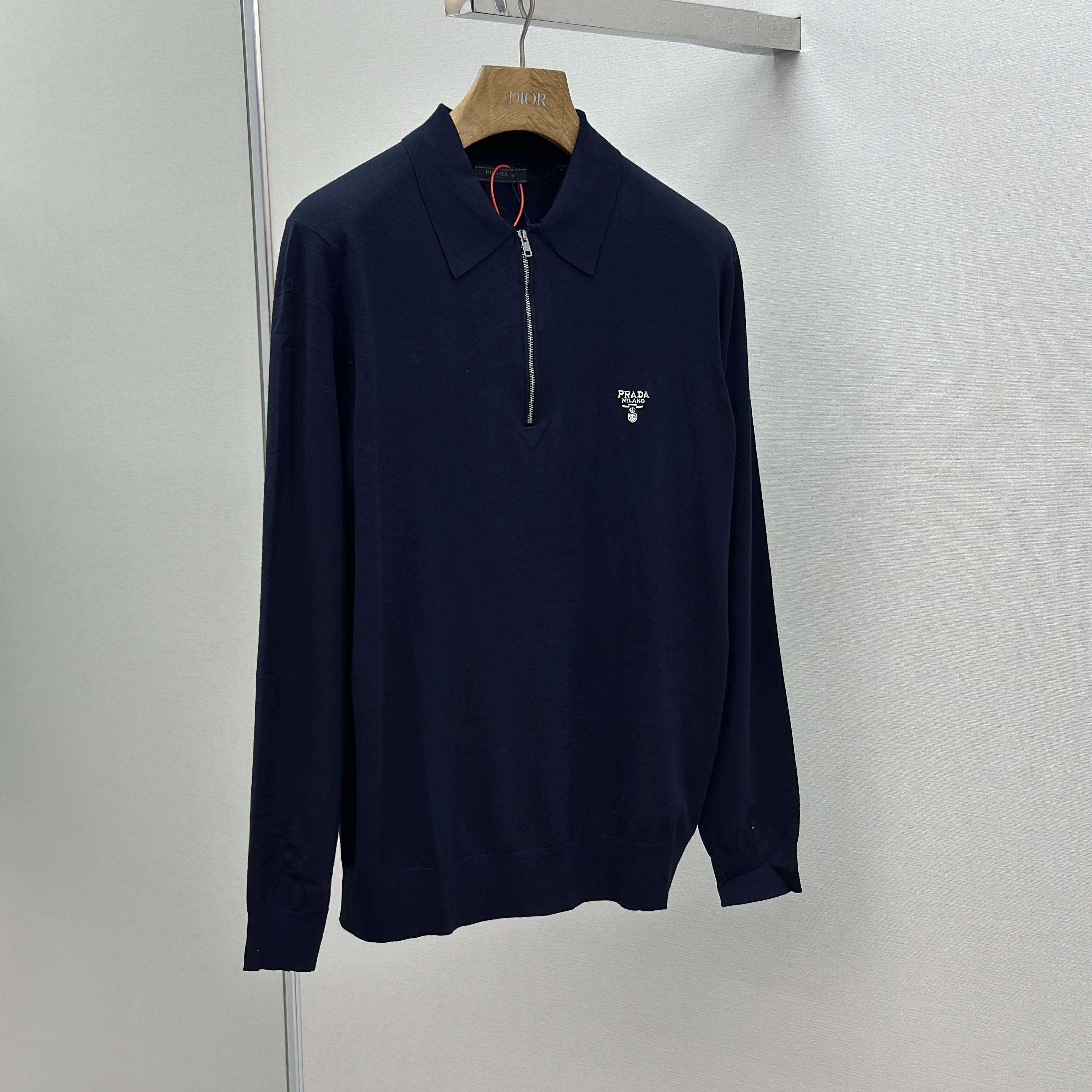 Prada Superfine Wool Polo Shirt - FashionPlug