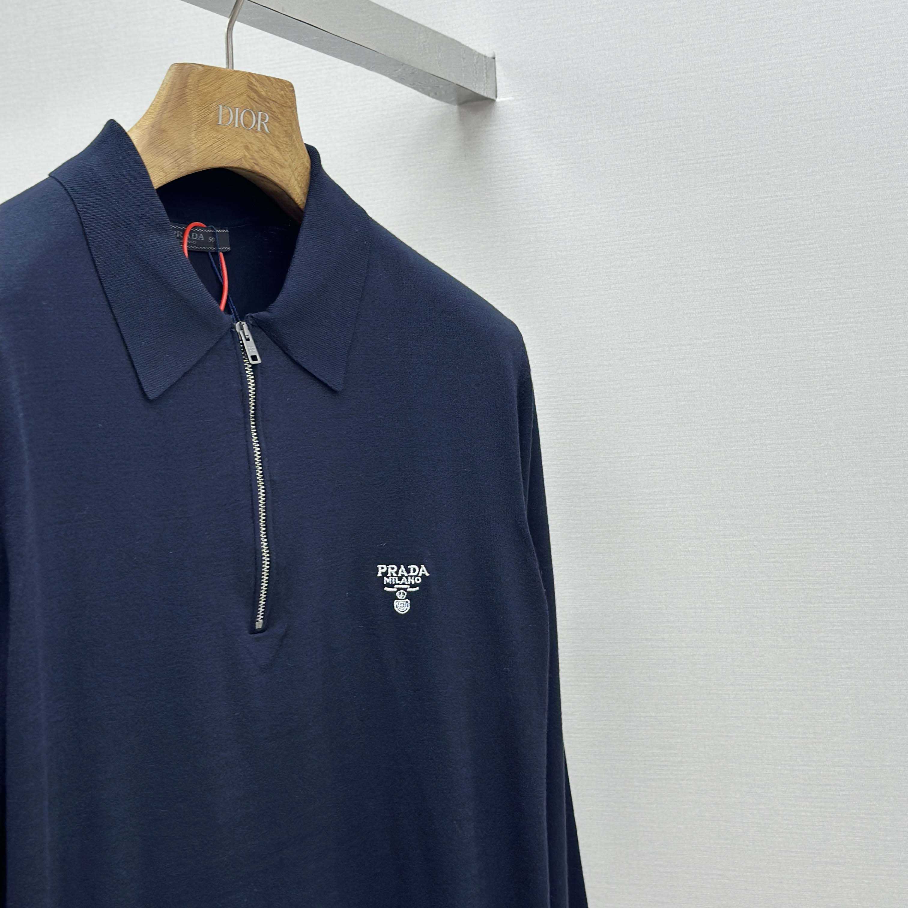 Prada Superfine Wool Polo Shirt - FashionPlug