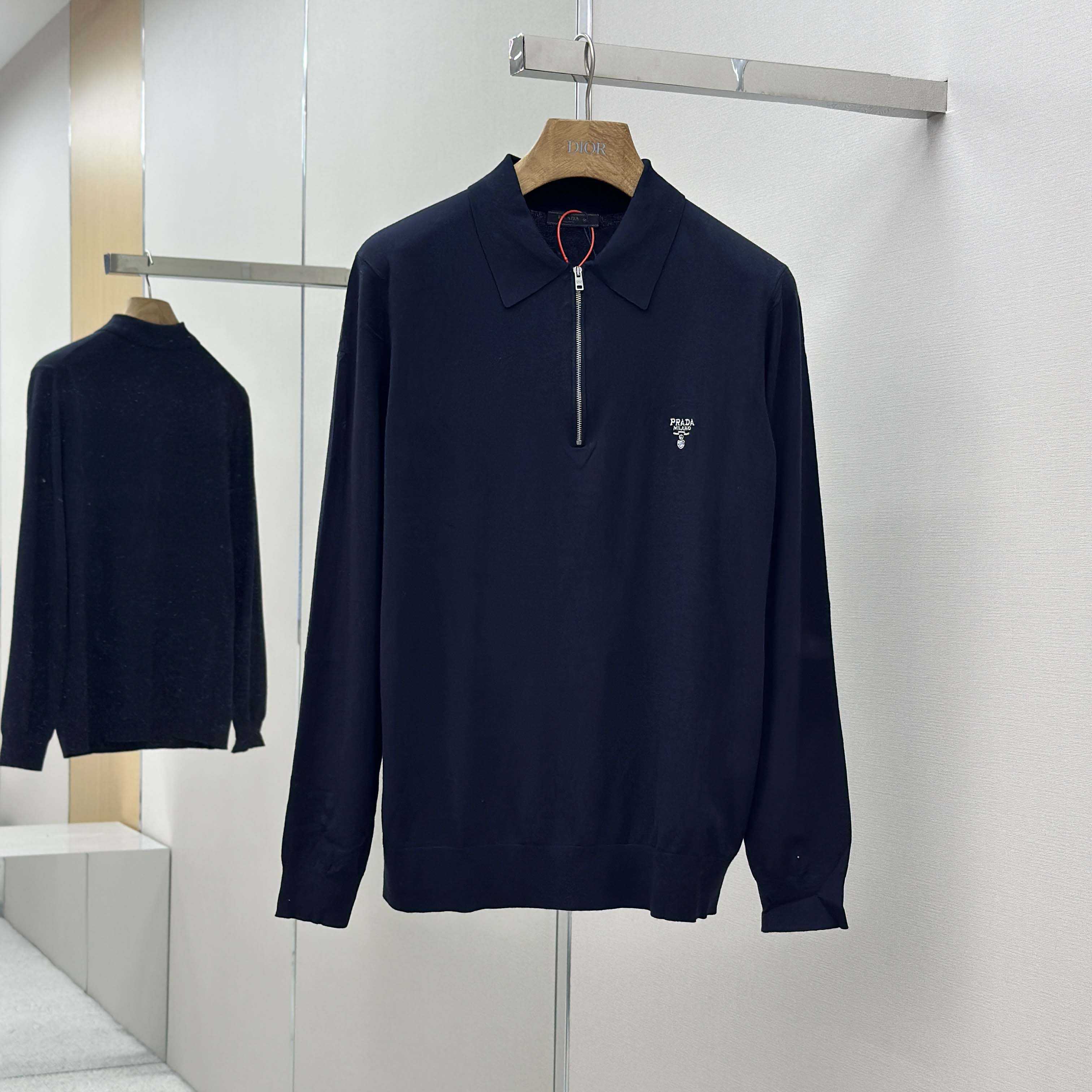 Prada Superfine Wool Polo Shirt - FashionPlug