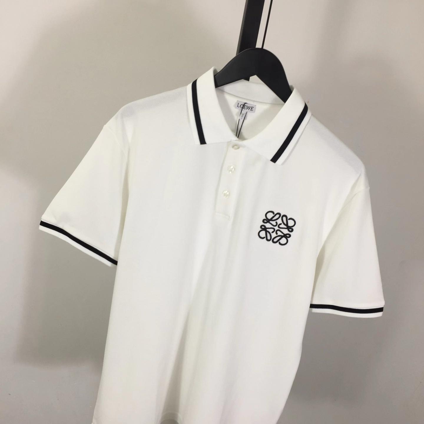 Loewe Logo Cotton Polo Shirt - FashionPlug