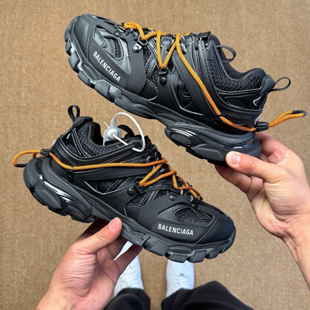 Balenciaga Track Trail Laces Sneaker In Black - FashionPlug
