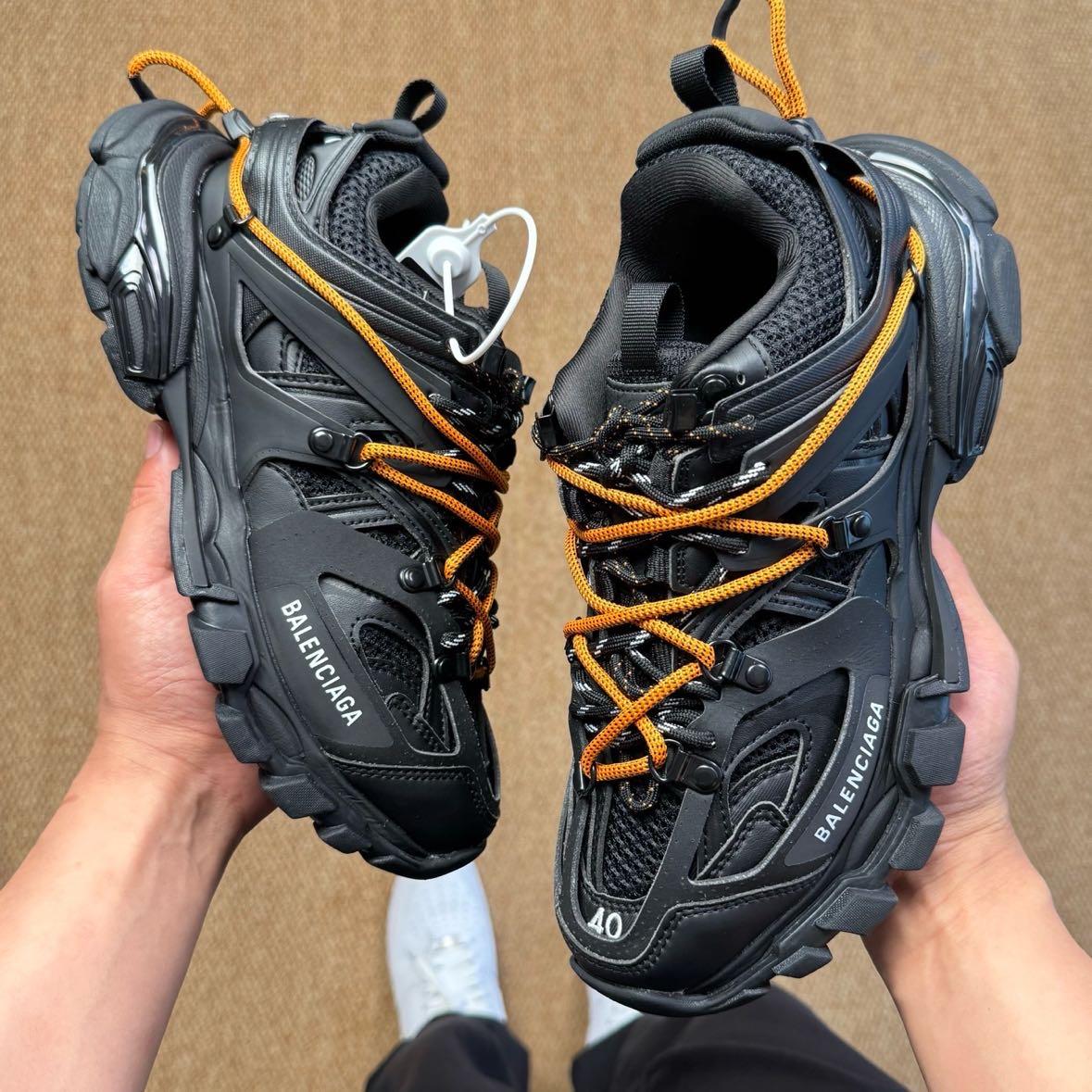 Balenciaga Track Trail Laces Sneaker In Black - FashionPlug