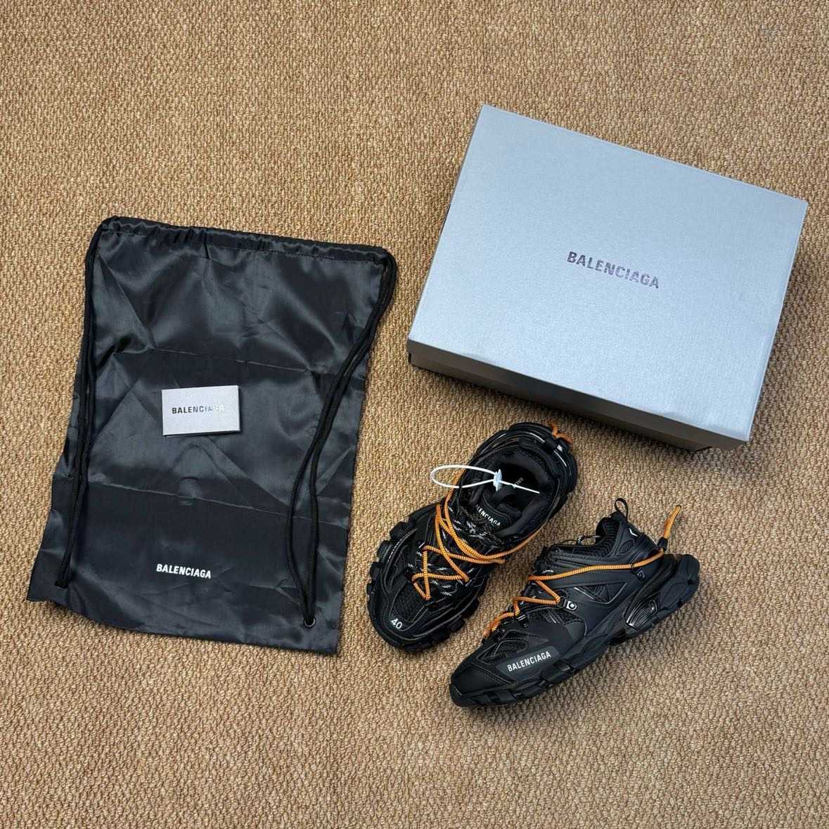 Balenciaga Track Trail Laces Sneaker In Black - FashionPlug