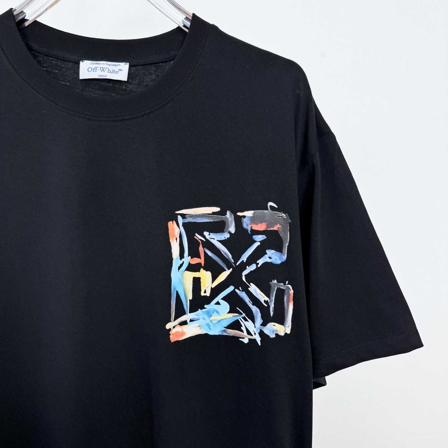 Off-White Watercolor Arrow T-Shirt - FashionPlug