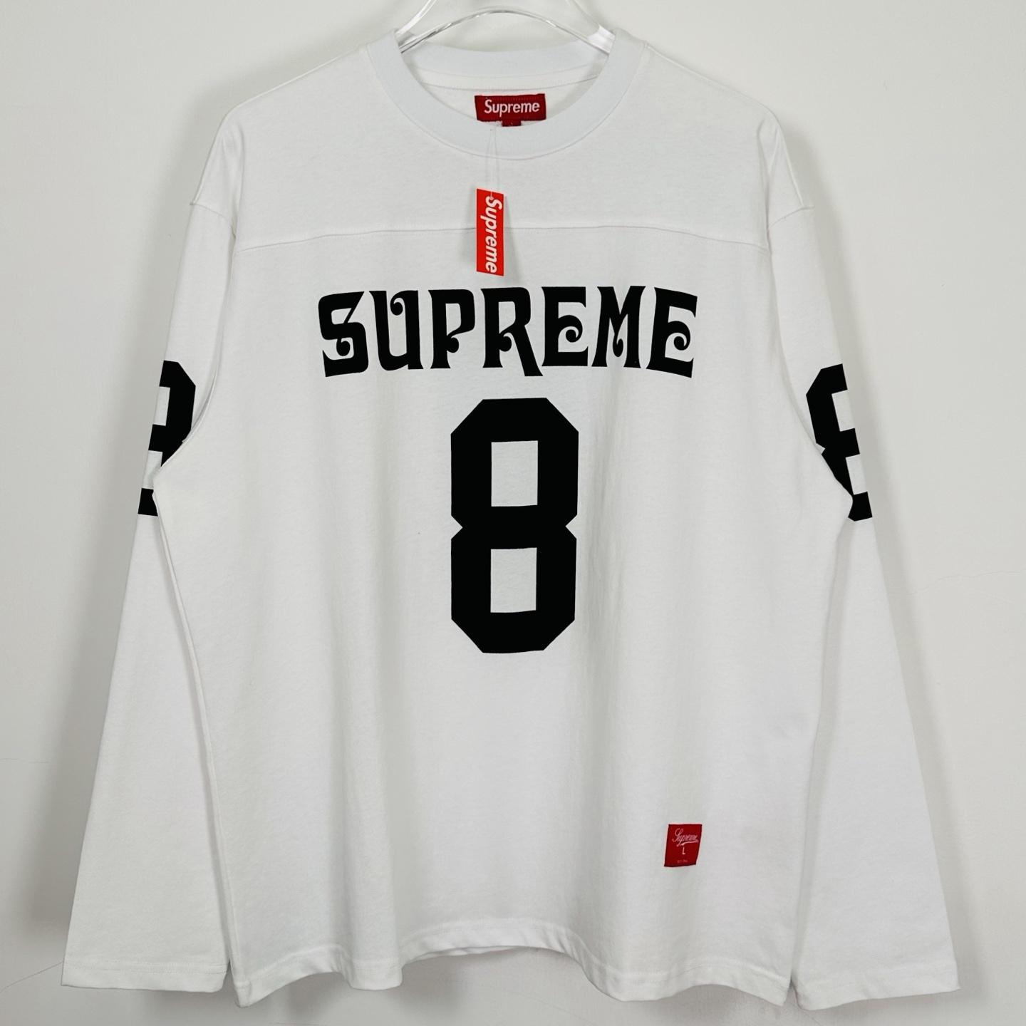 Supreme Affiliated L/S Football Top White YF1234    (50% Off Sale) - FashionPlug