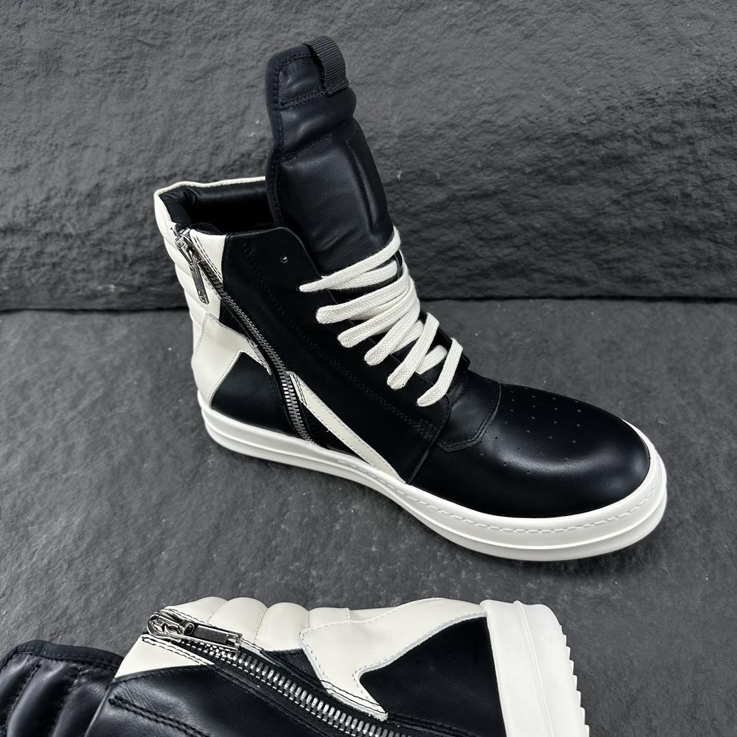 Rick Owens Geobasket High Top Sneakers - FashionPlug