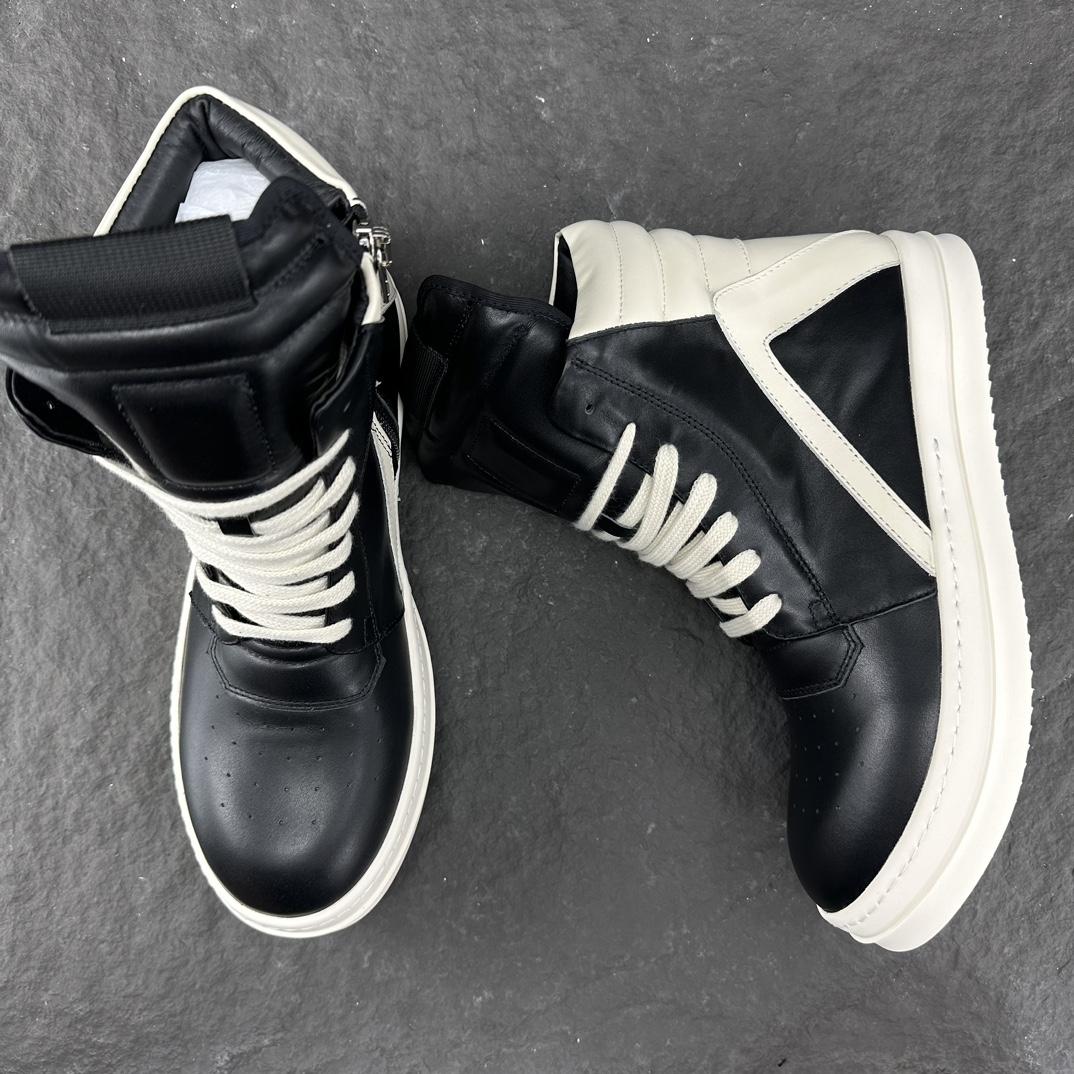 Rick Owens Geobasket High Top Sneakers - FashionPlug