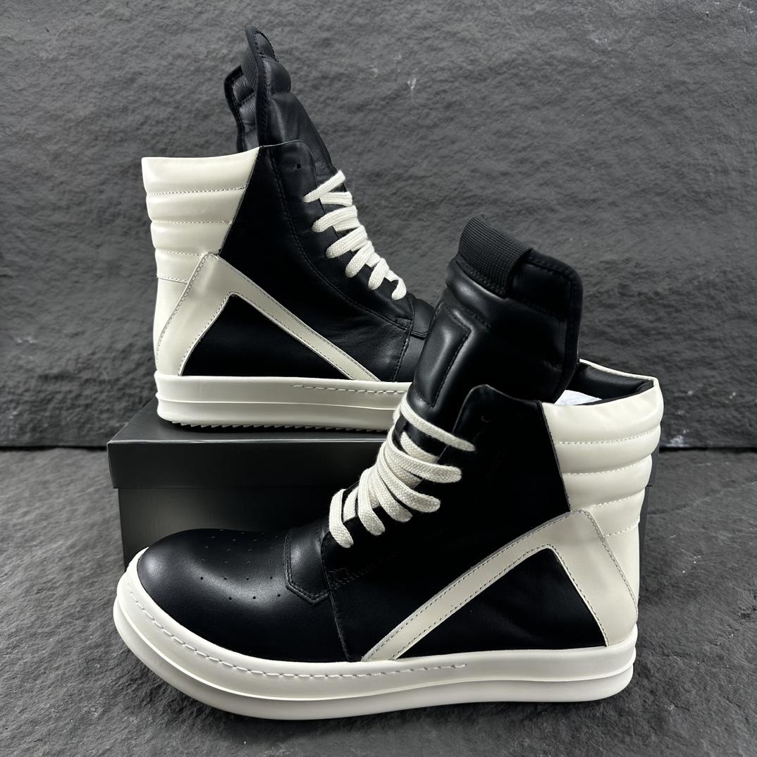 Rick Owens Geobasket High Top Sneakers - FashionPlug