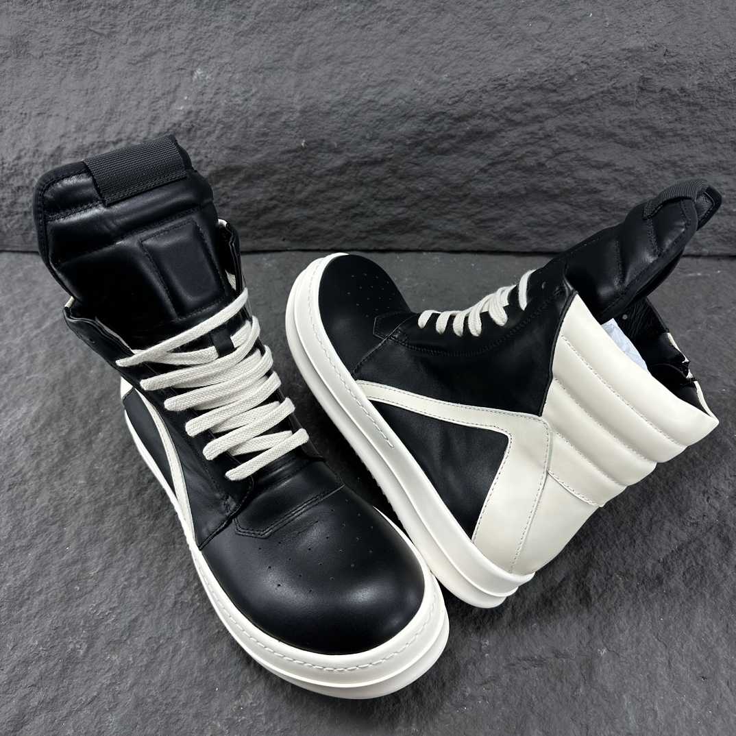 Rick Owens Geobasket High Top Sneakers - FashionPlug