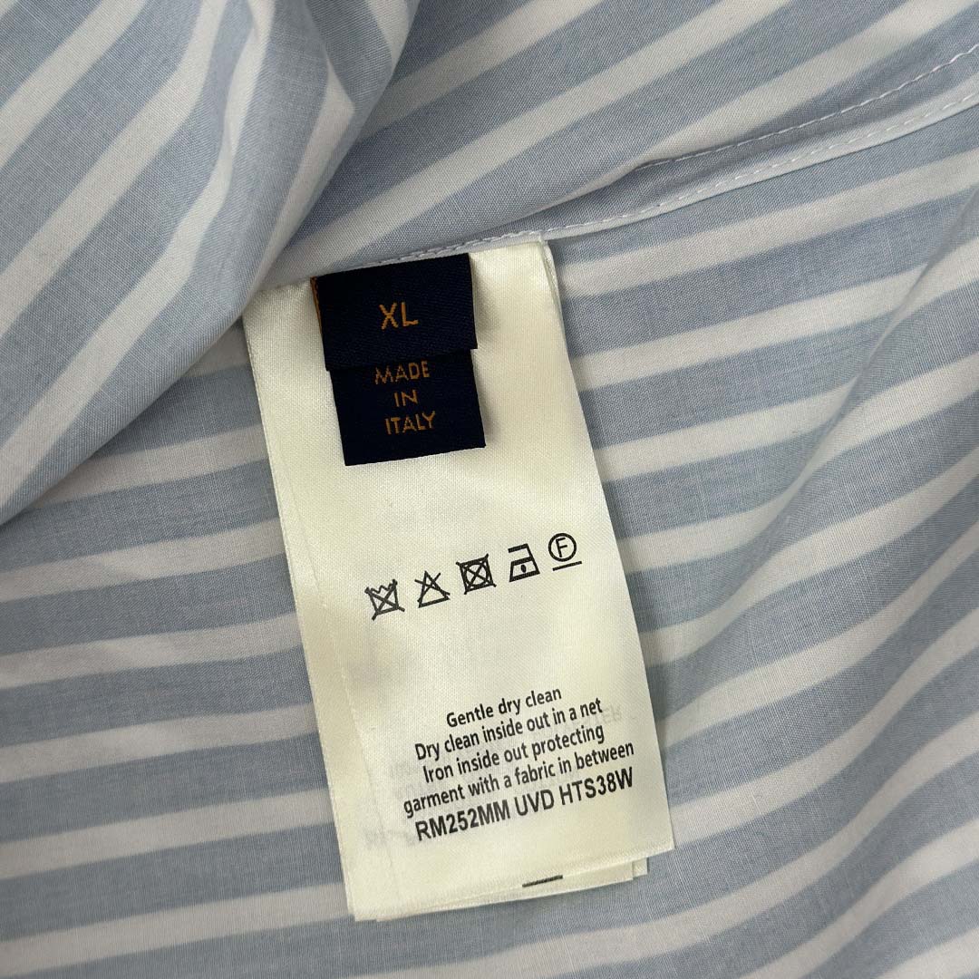 Louis Vuitton Monogram Patchwork Striped Shirt     1AHVWM - FashionPlug