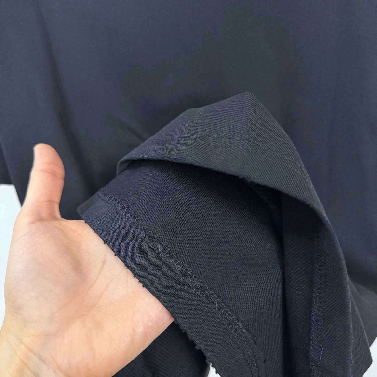 Balenciaga Fashion Designer Oversized T-Shirt In Faded Black Dry Jersey - FashionPlug