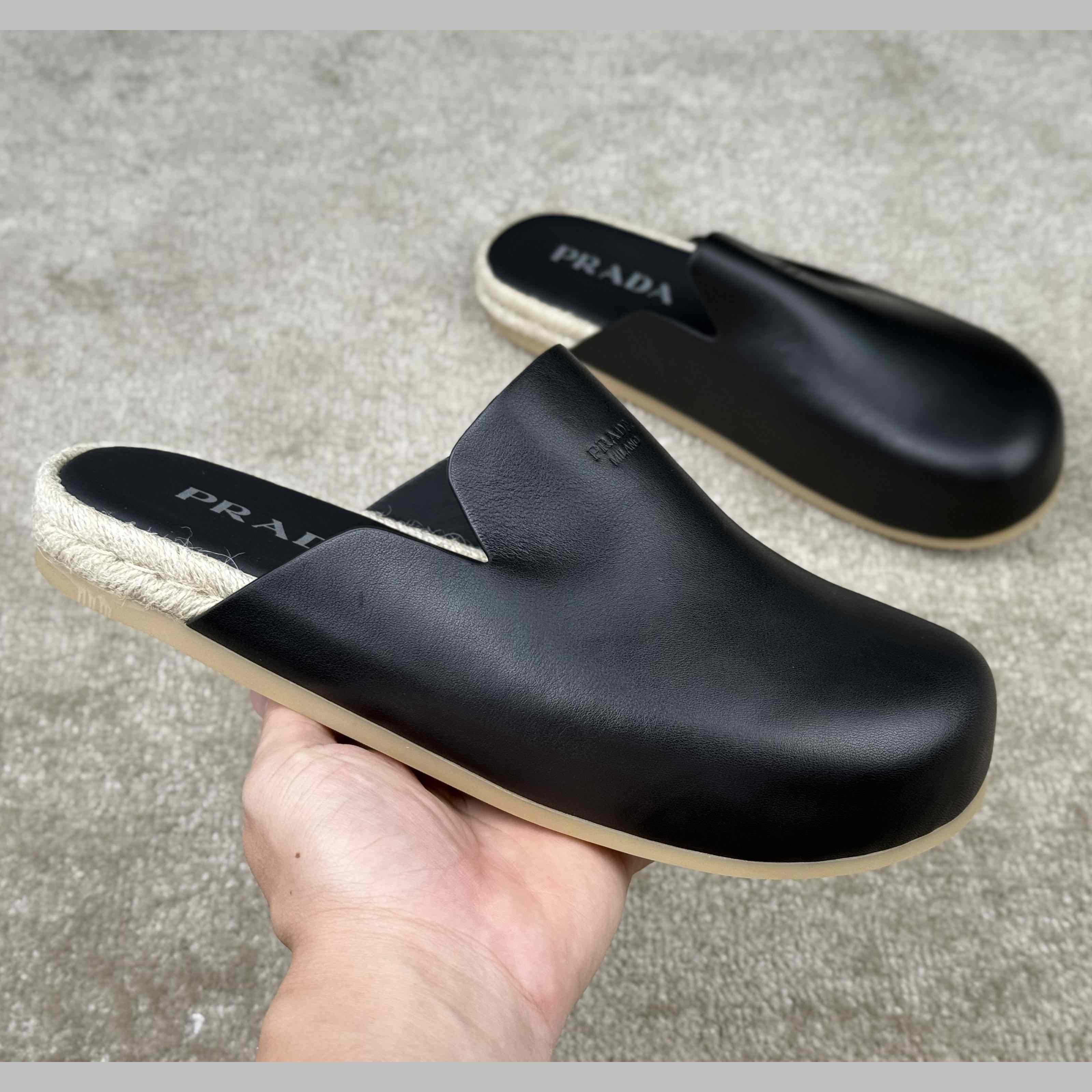 Prada Leather Mules - FashionPlug
