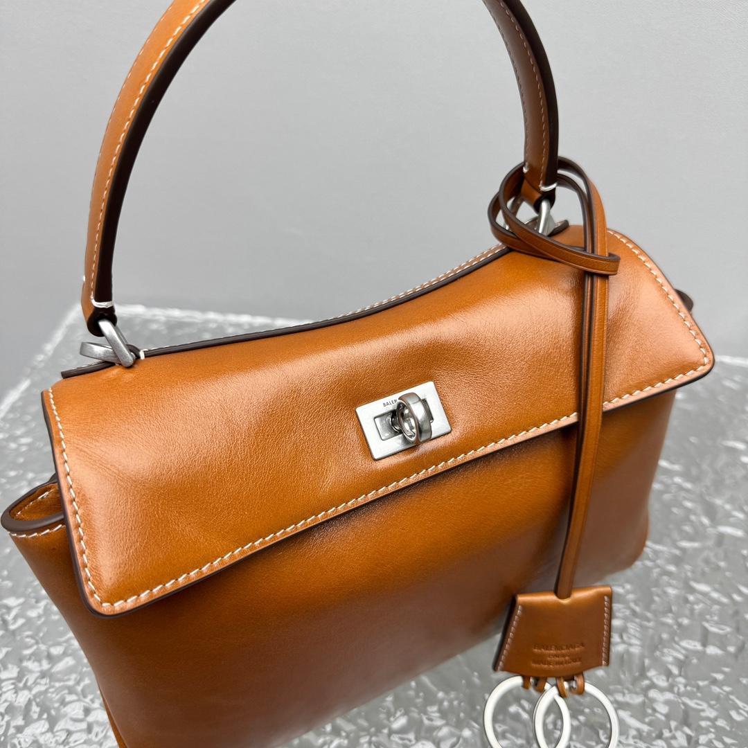Balenciaga Rodeo Handbag Mini In Tan Cowboy - FashionPlug