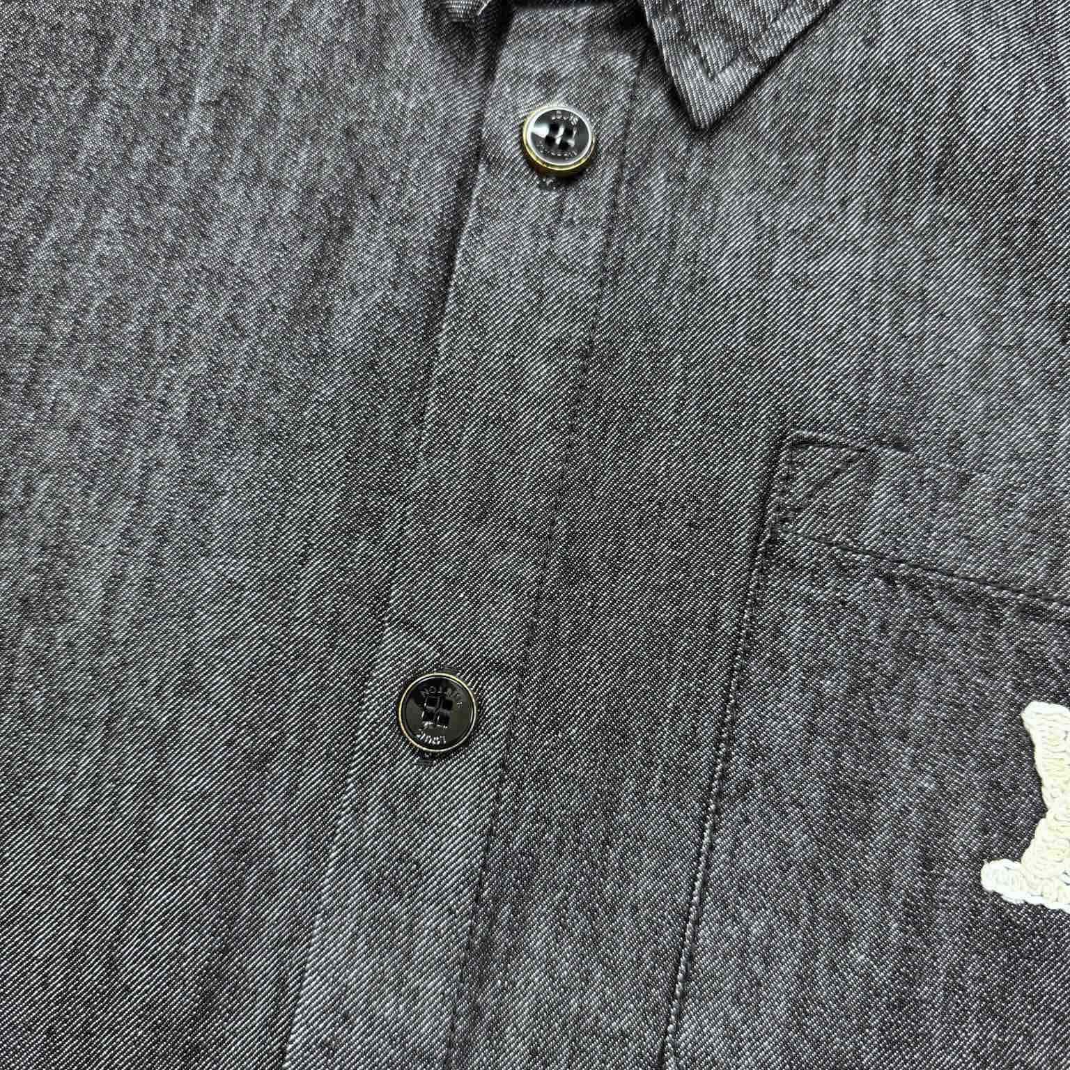 Louis Vuitton Short-Sleeved Chambray Shirt   1AHVW4 - FashionPlug