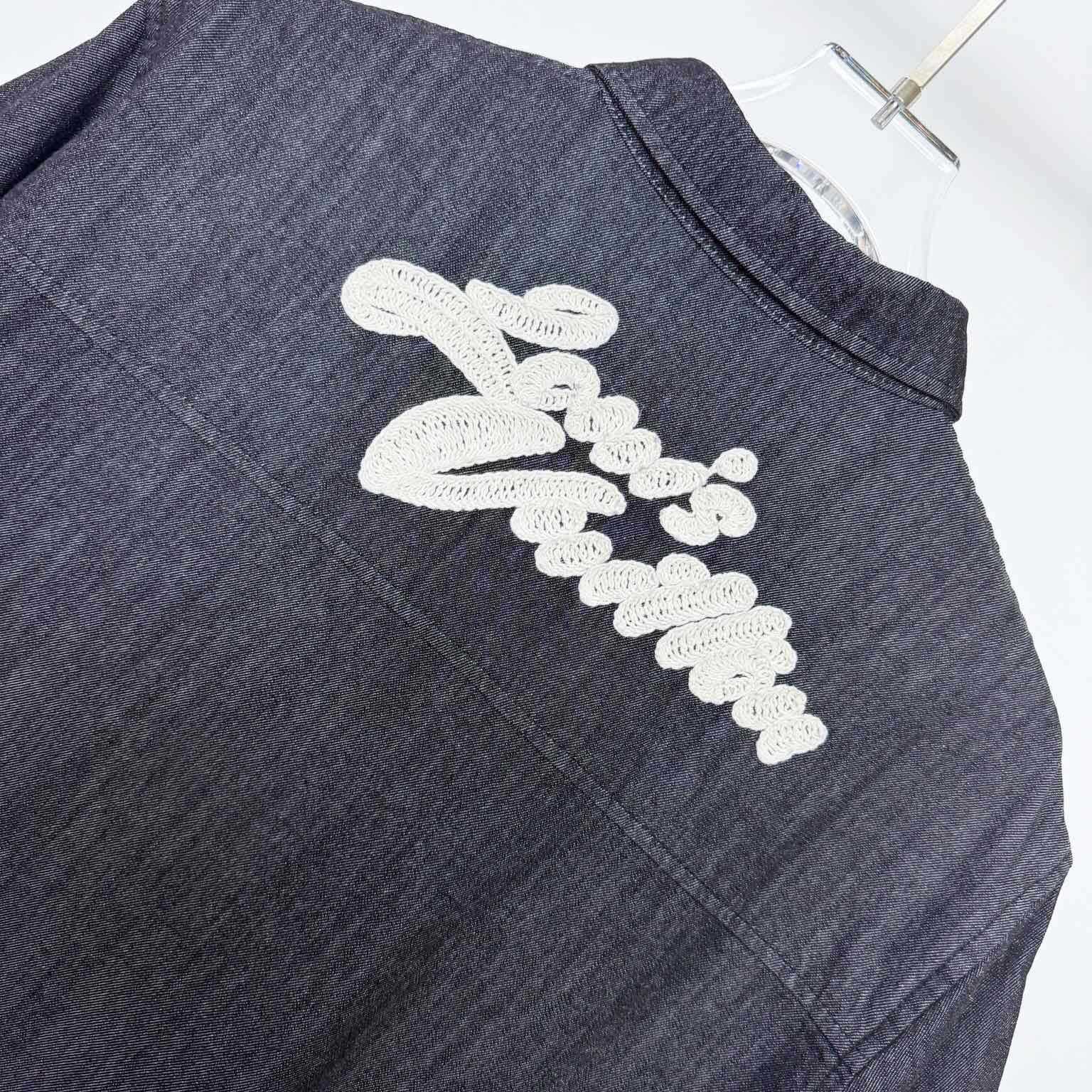 Louis Vuitton Short-Sleeved Chambray Shirt   1AHVW4 - FashionPlug