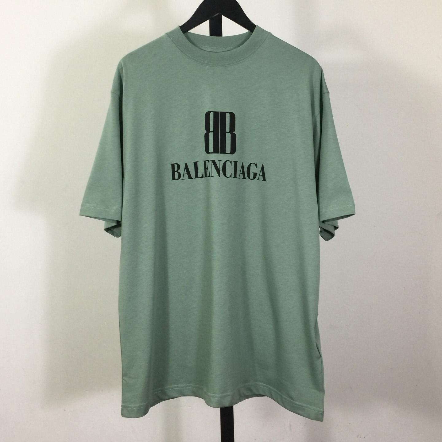 Balenciaga BB Logo Cotton T-Shirt Medium Fit - FashionPlug