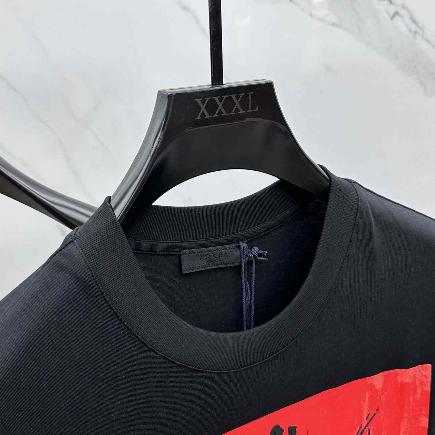 Prada Print Jersey T-shirt - FashionPlug