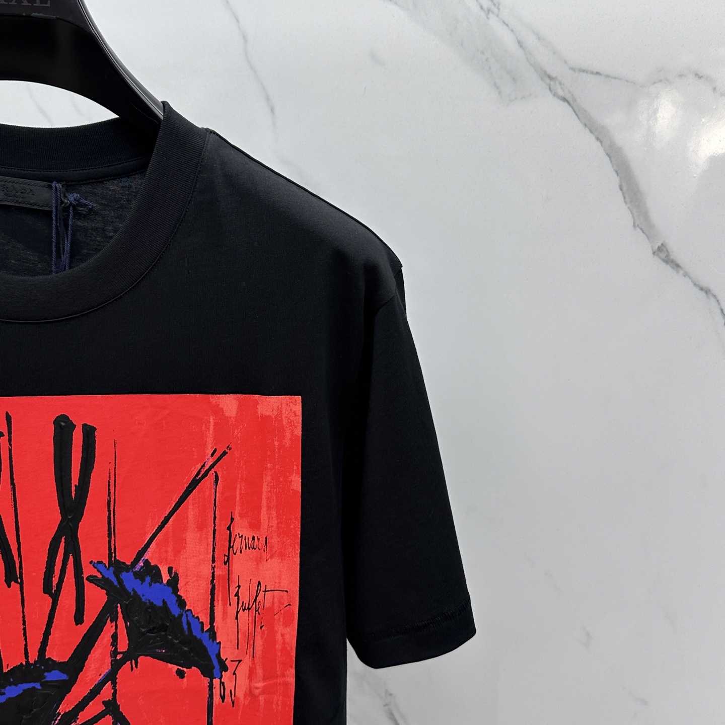 Prada Print Jersey T-shirt - FashionPlug
