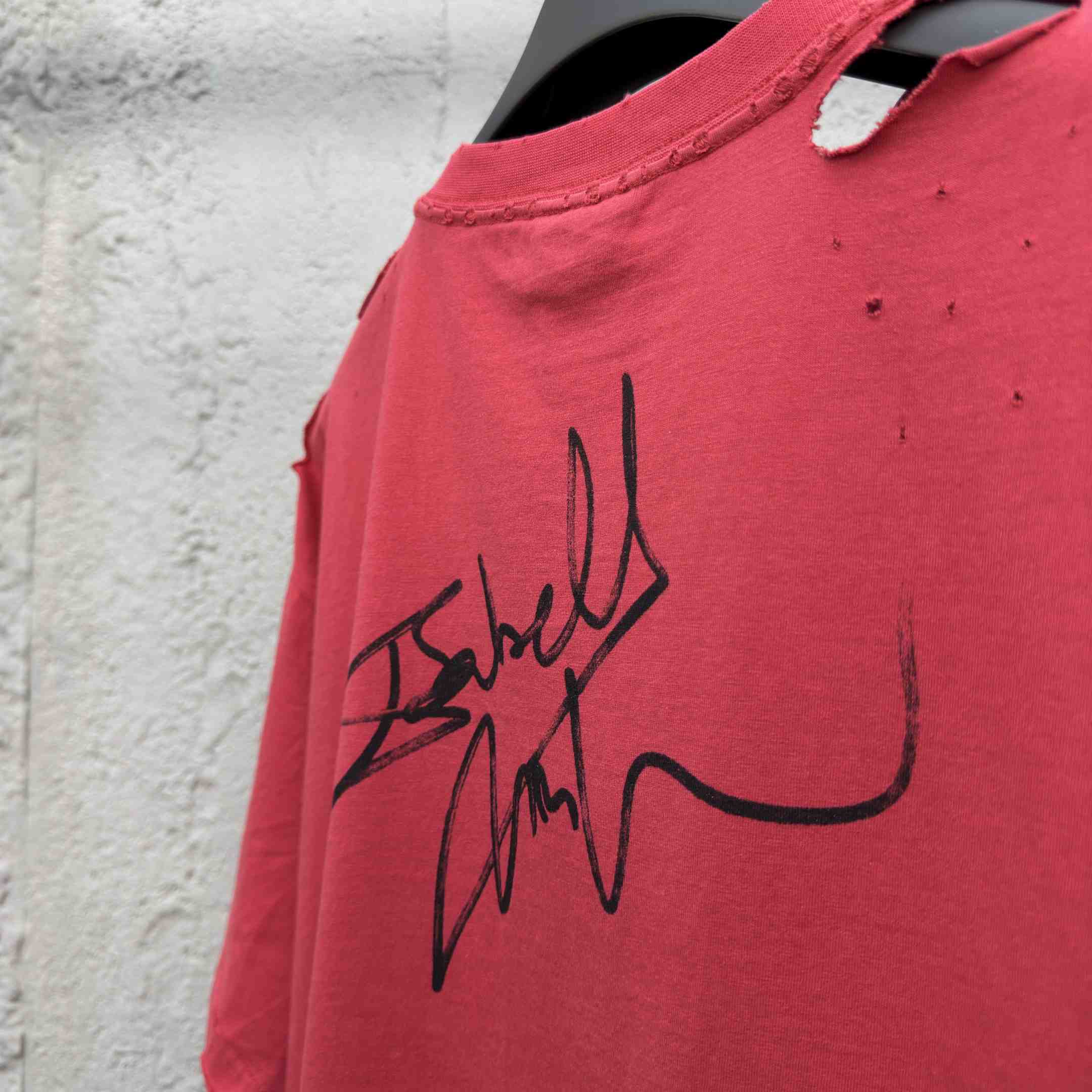 Balenciaga Isabelle Boxy T-Shirt in faded red dry jersey - FashionPlug