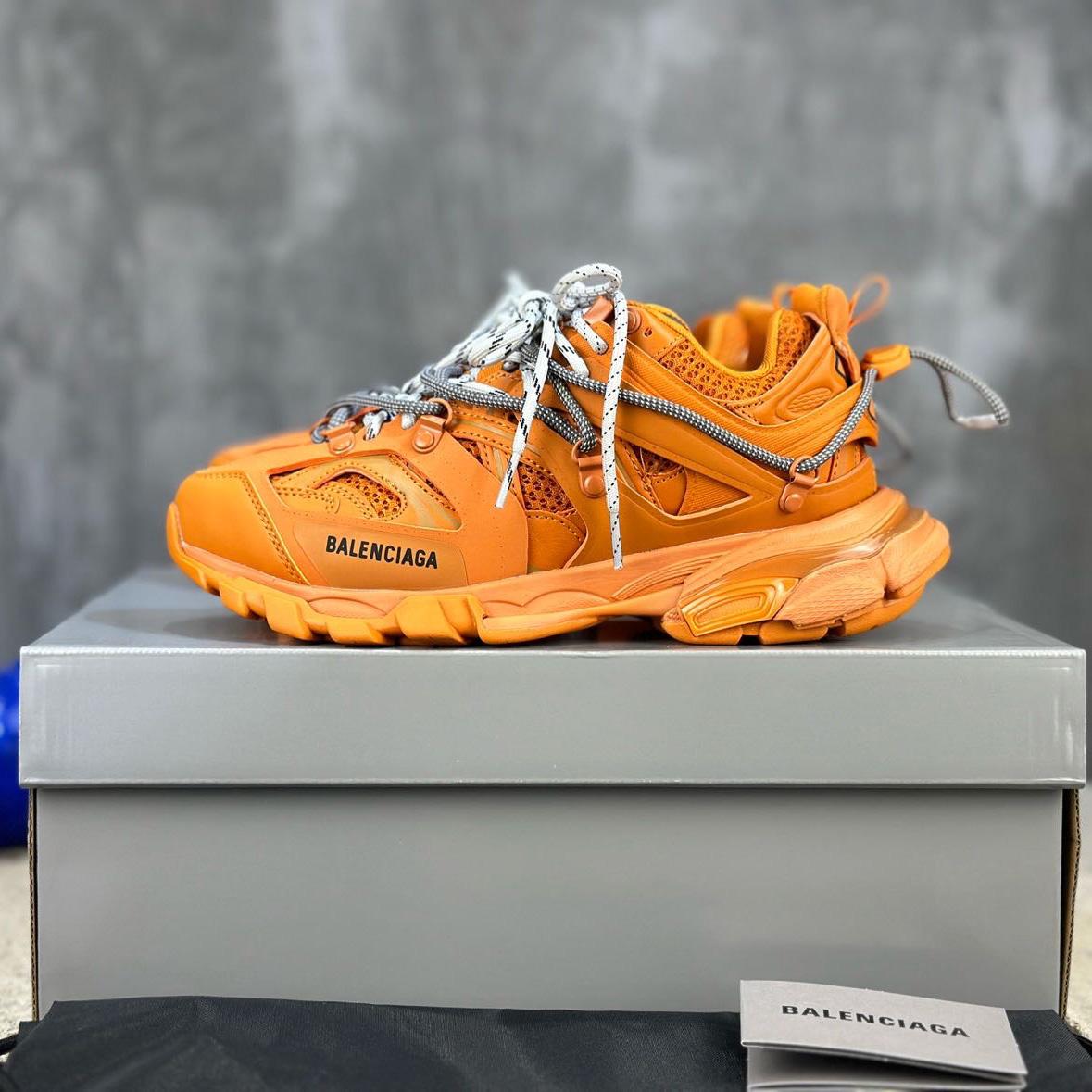 Balenciaga Track Trail Laces Sneaker In Orange   - FashionPlug