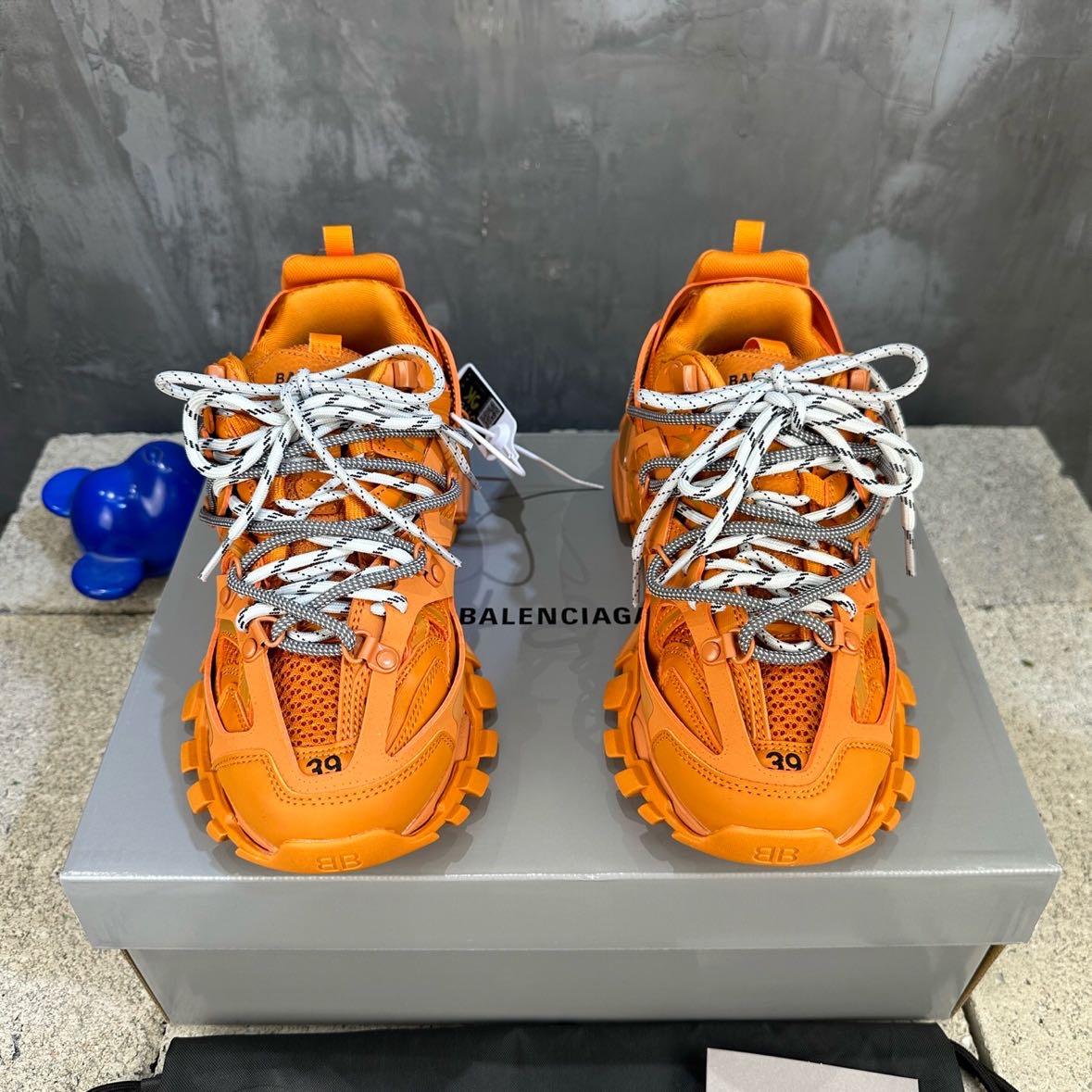 Balenciaga Track Trail Laces Sneaker In Orange   - FashionPlug