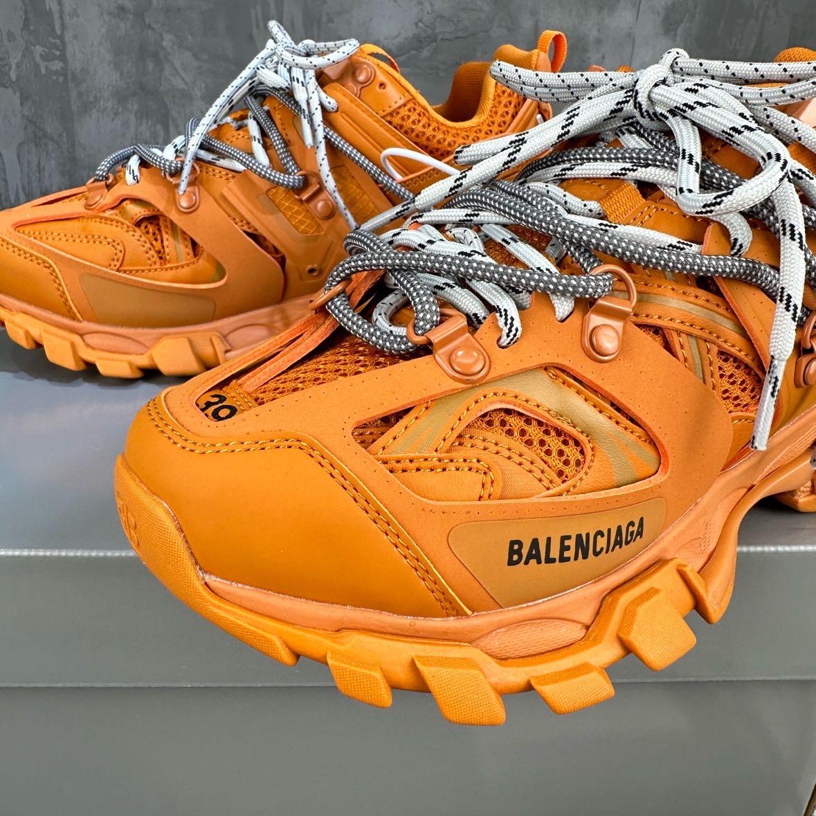 Balenciaga Track Trail Laces Sneaker In Orange   - FashionPlug