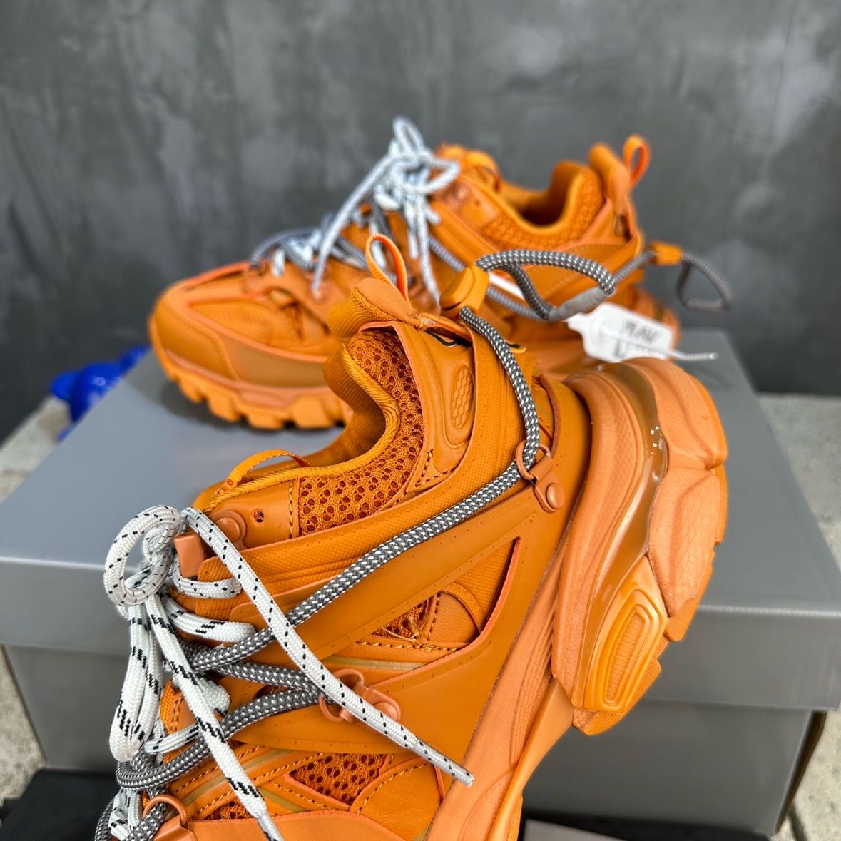 Balenciaga Track Trail Laces Sneaker In Orange   - FashionPlug