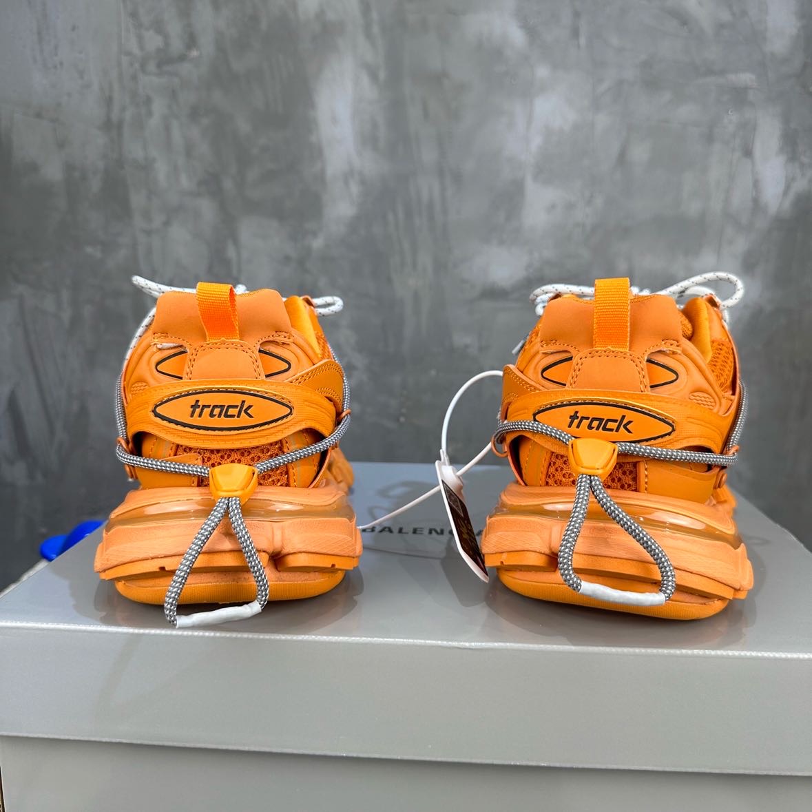Balenciaga Track Trail Laces Sneaker In Orange   - FashionPlug