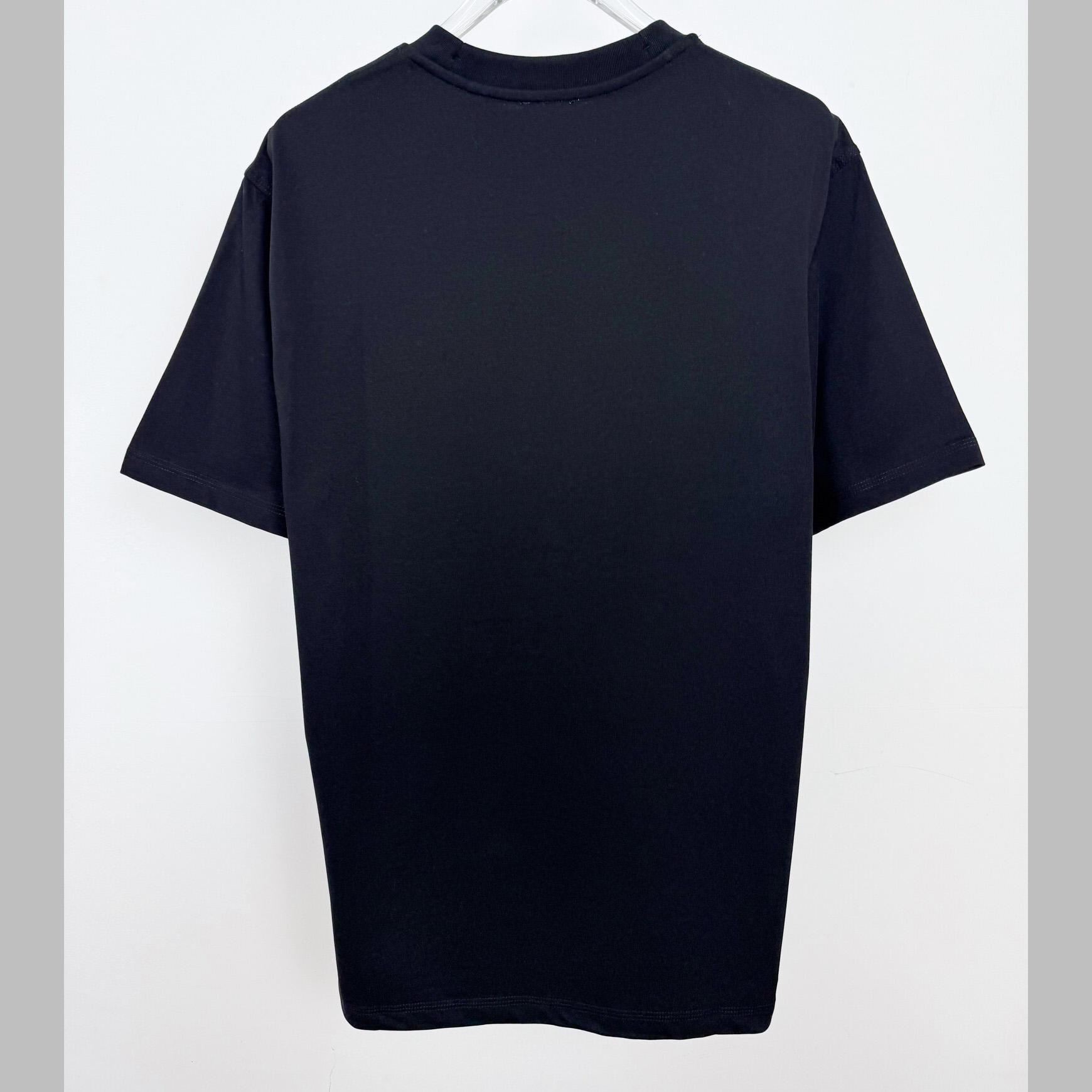 Burberry Check Label Cotton T-shirt  - FashionPlug